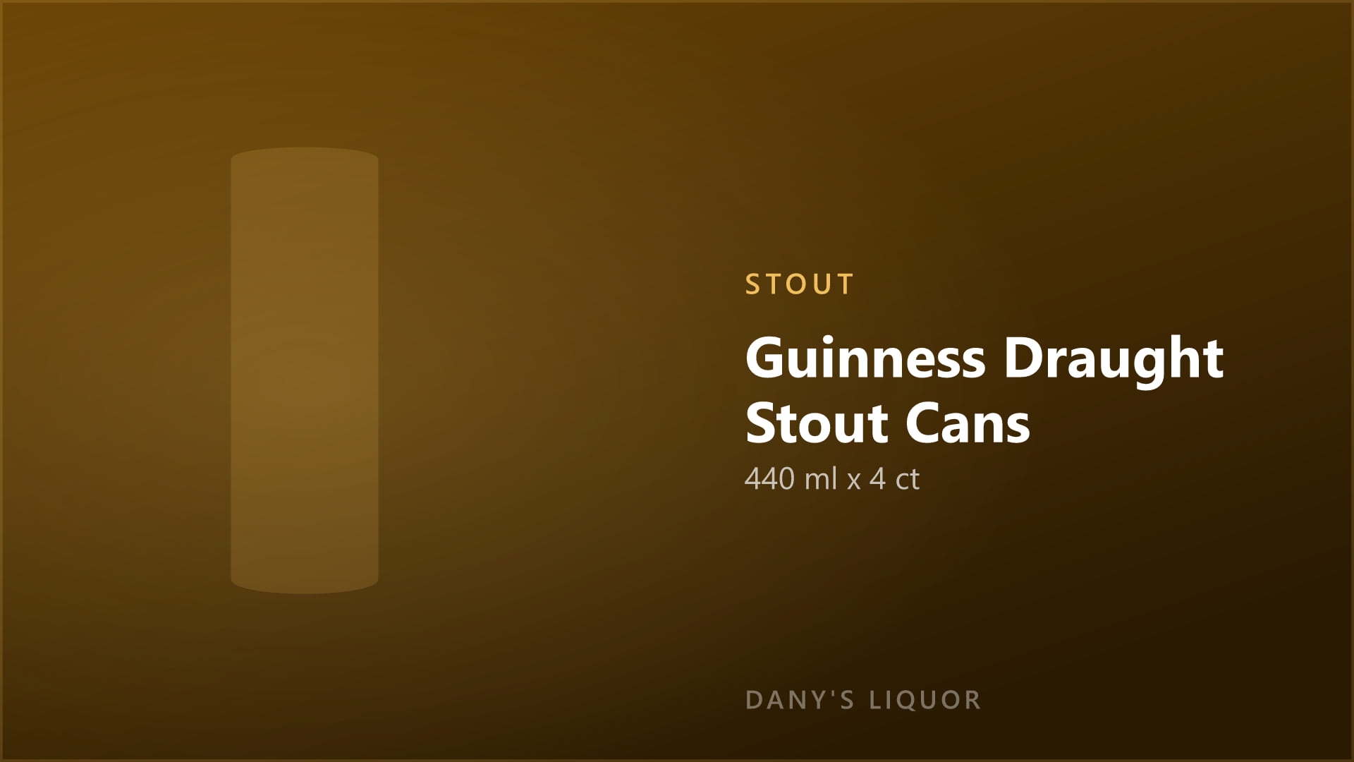 Guinness Draught Stout Cans (440 ml x 4 ct)