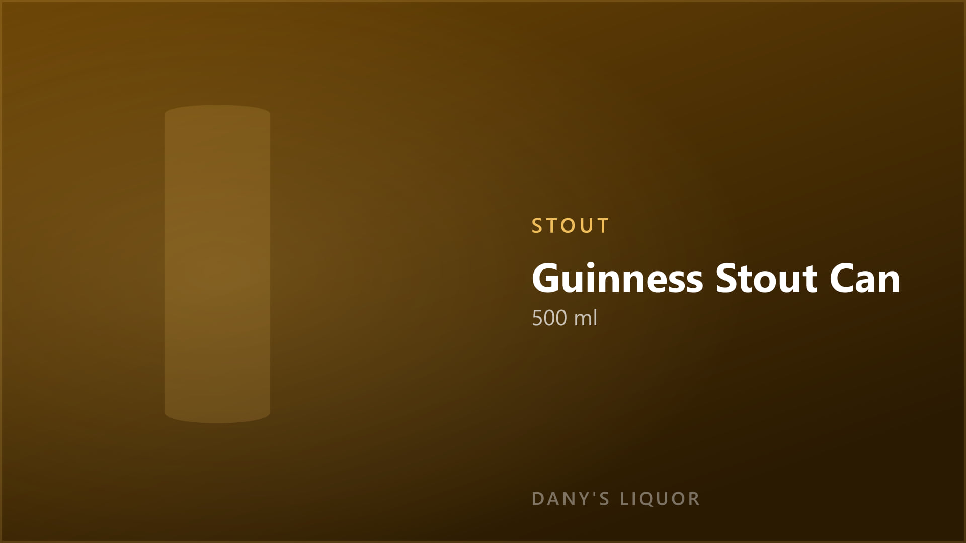 Guinness Stout Can (500 ml)