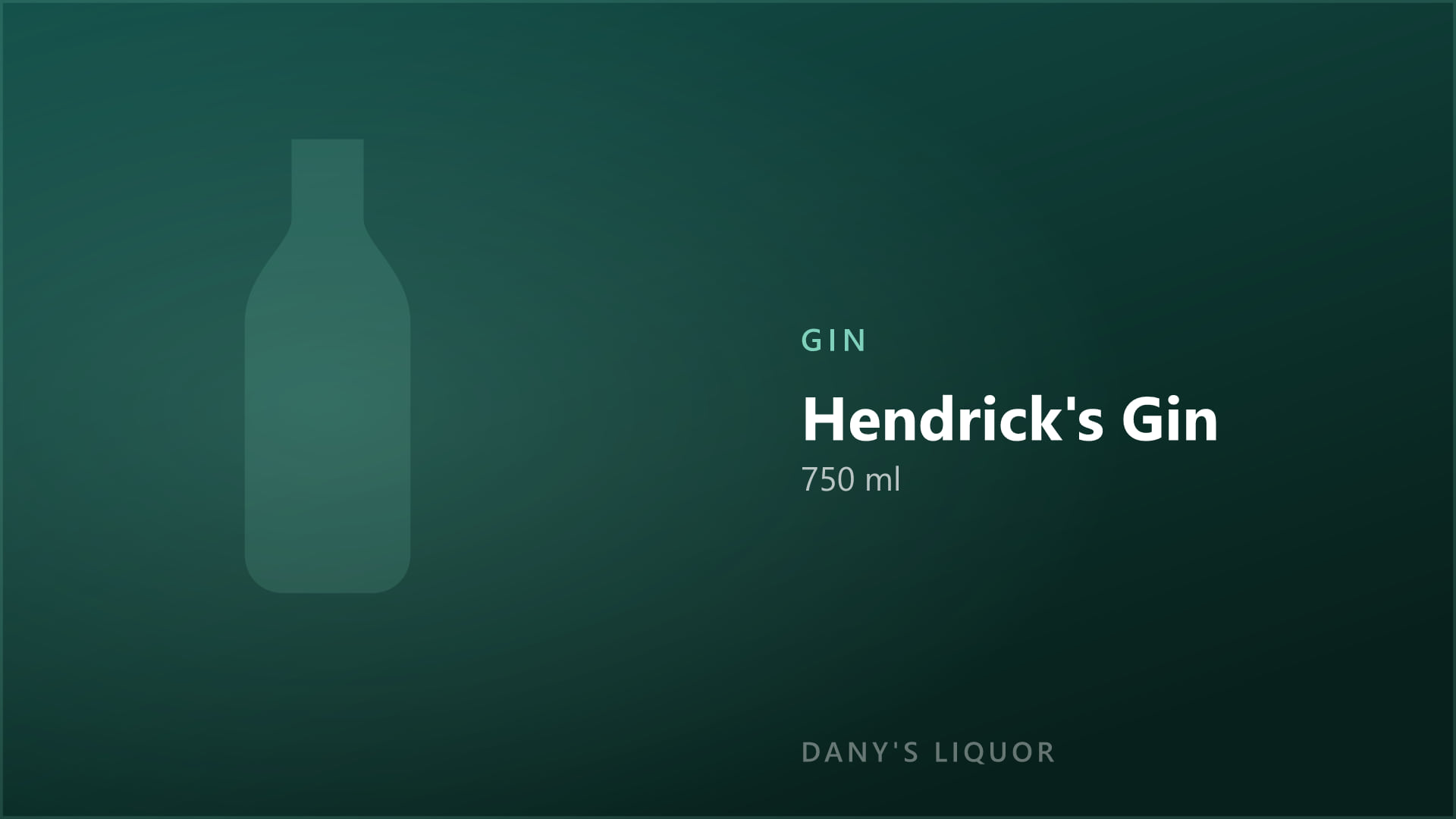Hendrick's Gin (750 ml)