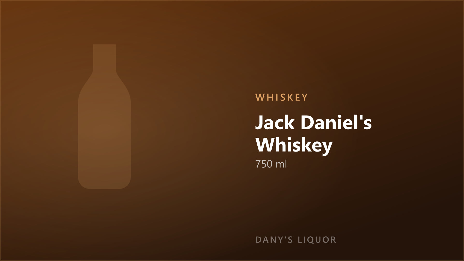 Jack Daniel's Whiskey (750 ml)