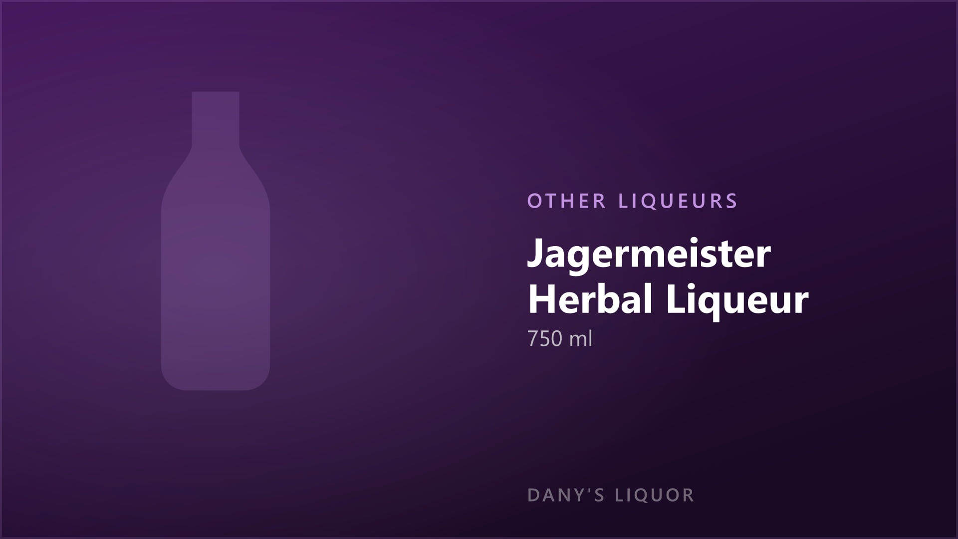 Jagermeister Herbal Liqueur (750 ml)
