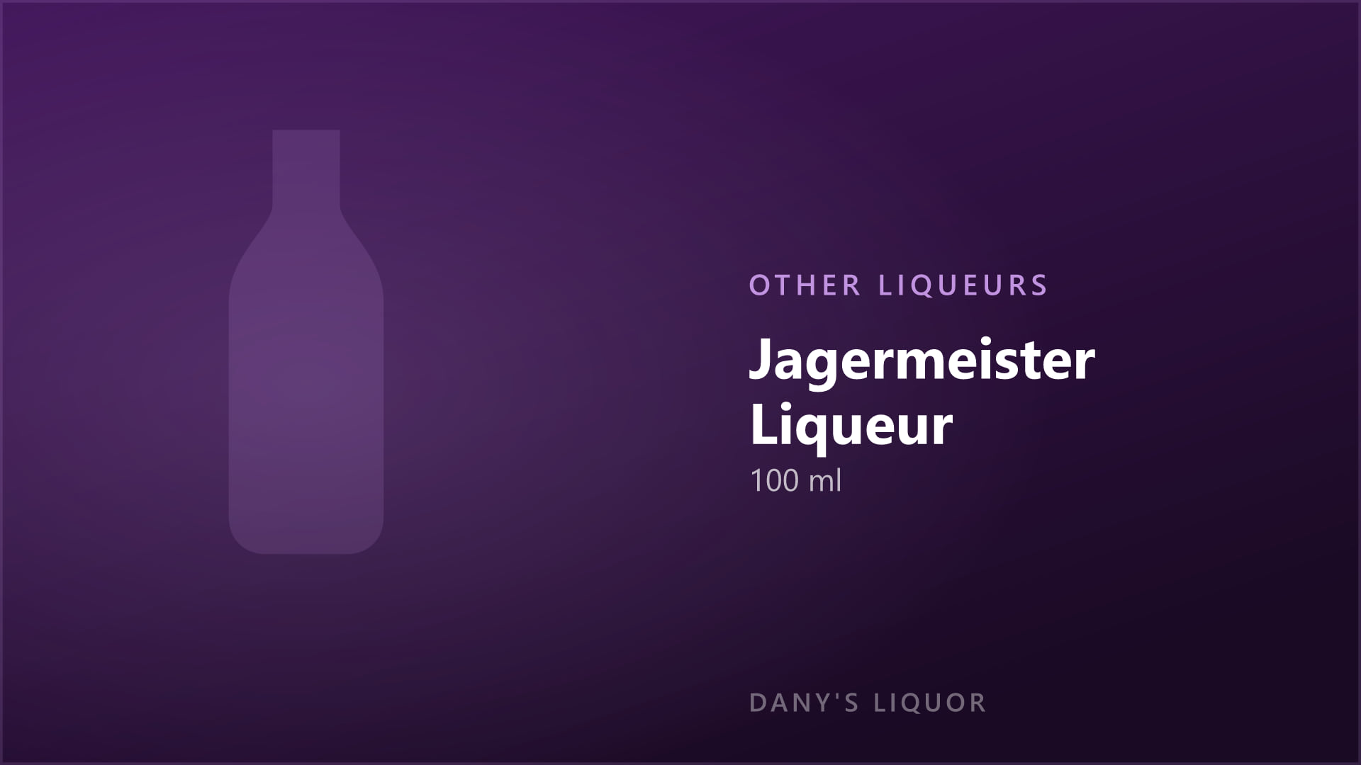 Jagermeister Liqueur (100 ml)