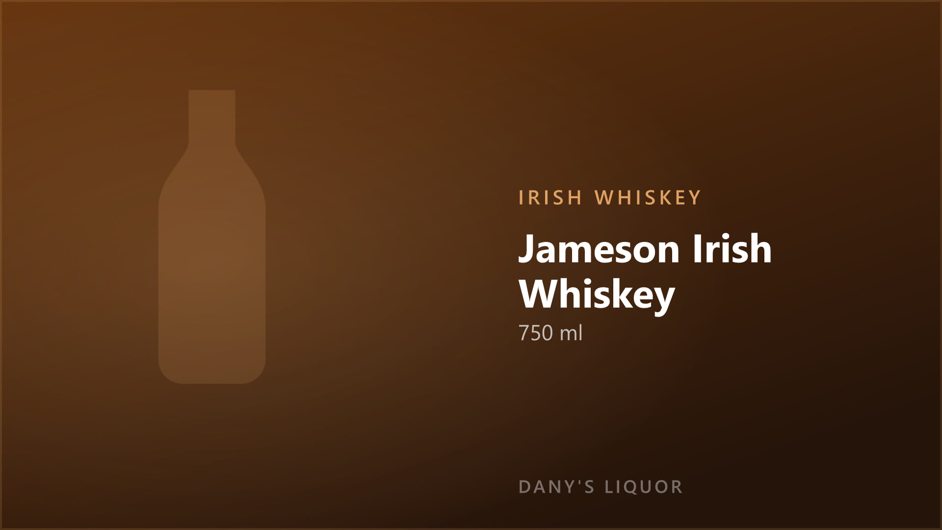 Jameson Irish Whiskey (750 ml)