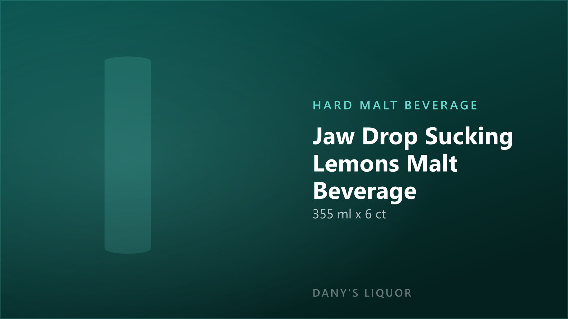 Jaw Drop Sucking Lemons Malt Beverage (355 ml x 6 ct)