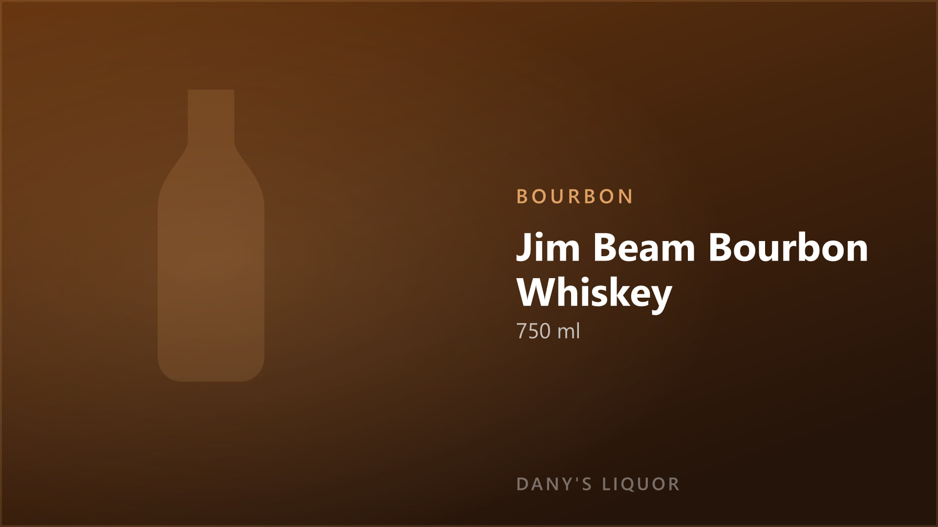 Jim Beam Bourbon Whiskey (750 ml)