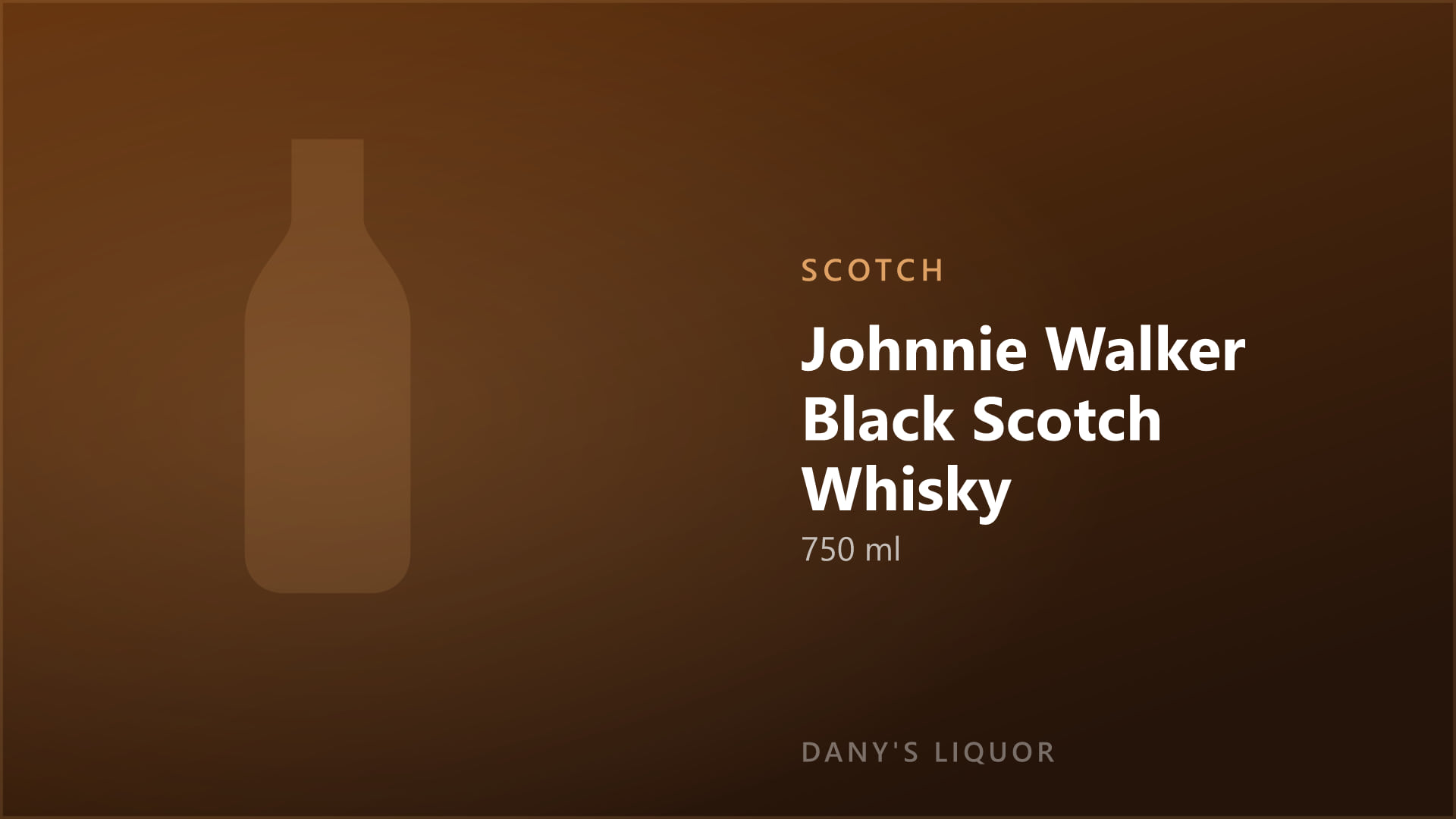 Johnnie Walker Black Scotch Whisky (750 ml)