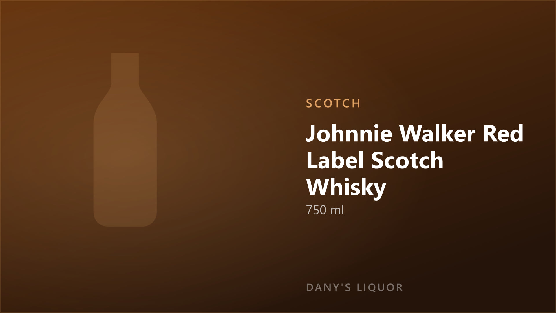 Johnnie Walker Red Label Scotch Whisky (750 ml)