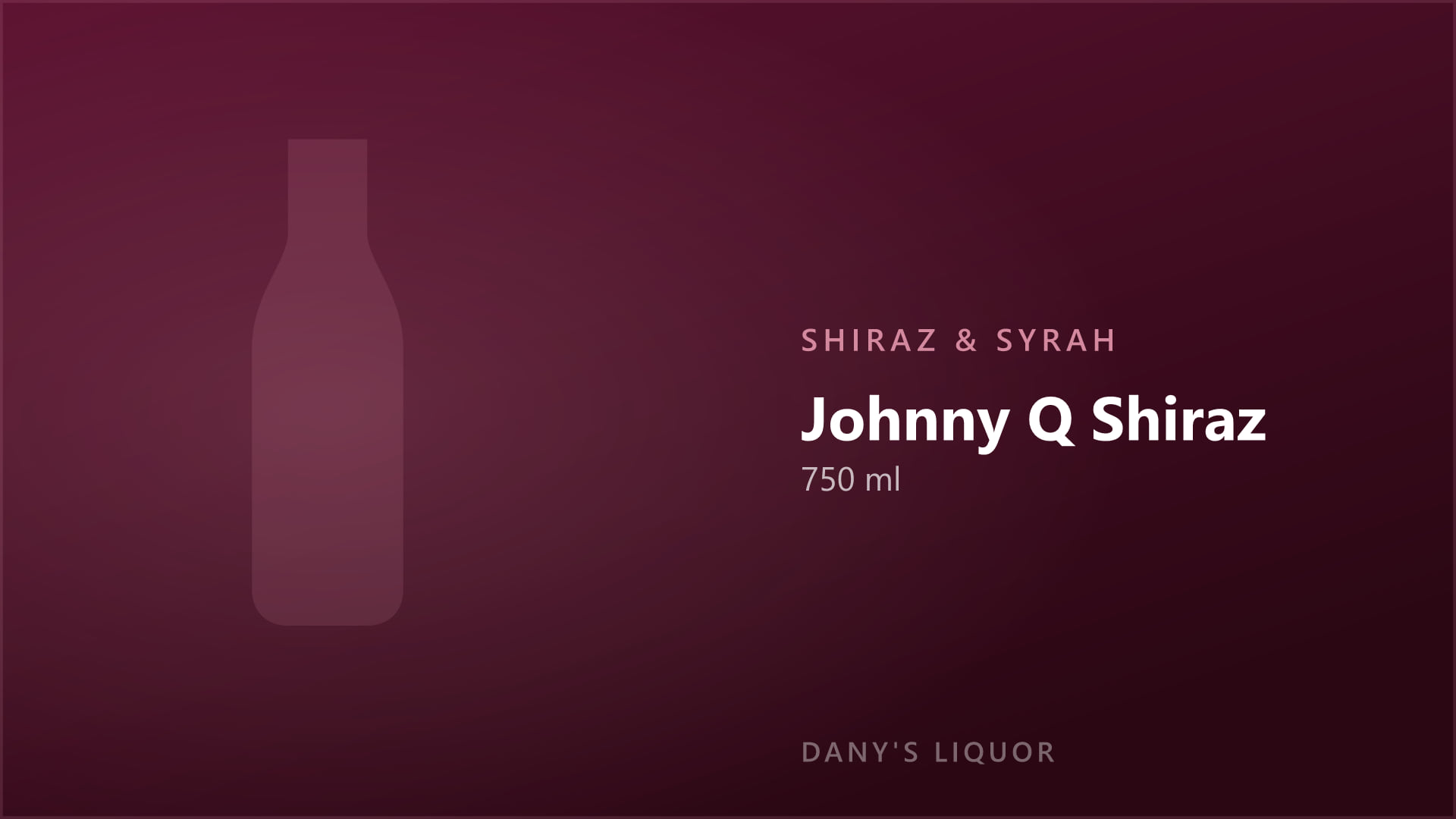 Johnny Q Shiraz (750 ml)