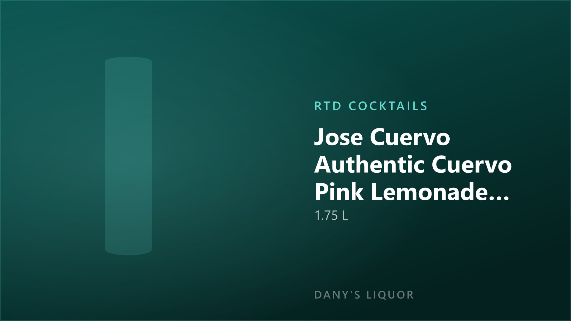 Jose Cuervo Authentic Cuervo Pink Lemonade Margarita Bottle (1.75 L)