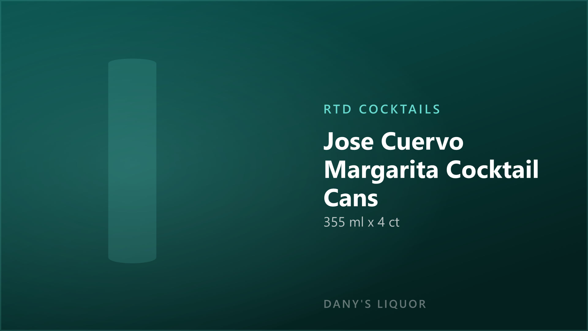 Jose Cuervo Margarita Cocktail Cans (355 ml x 4 ct)