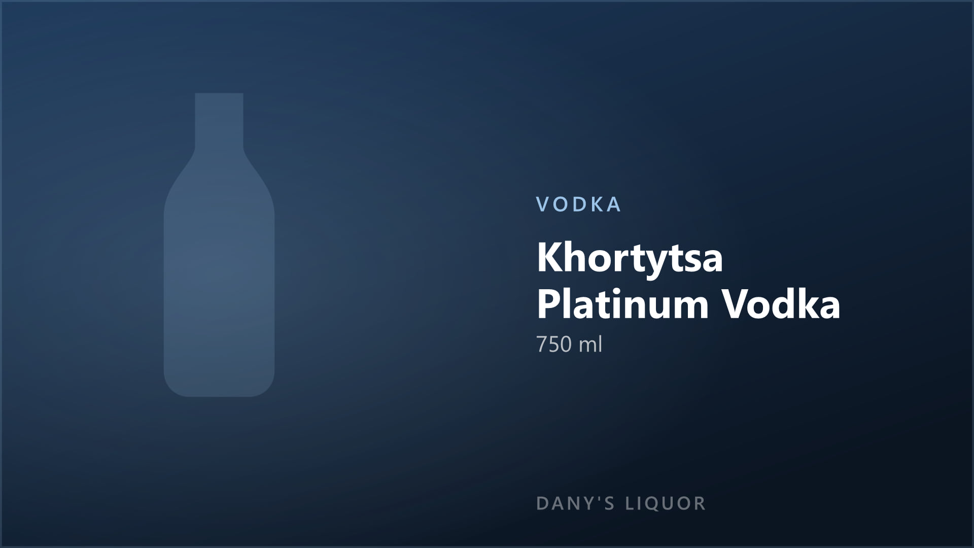 Khortytsa Platinum Vodka (750 ml)