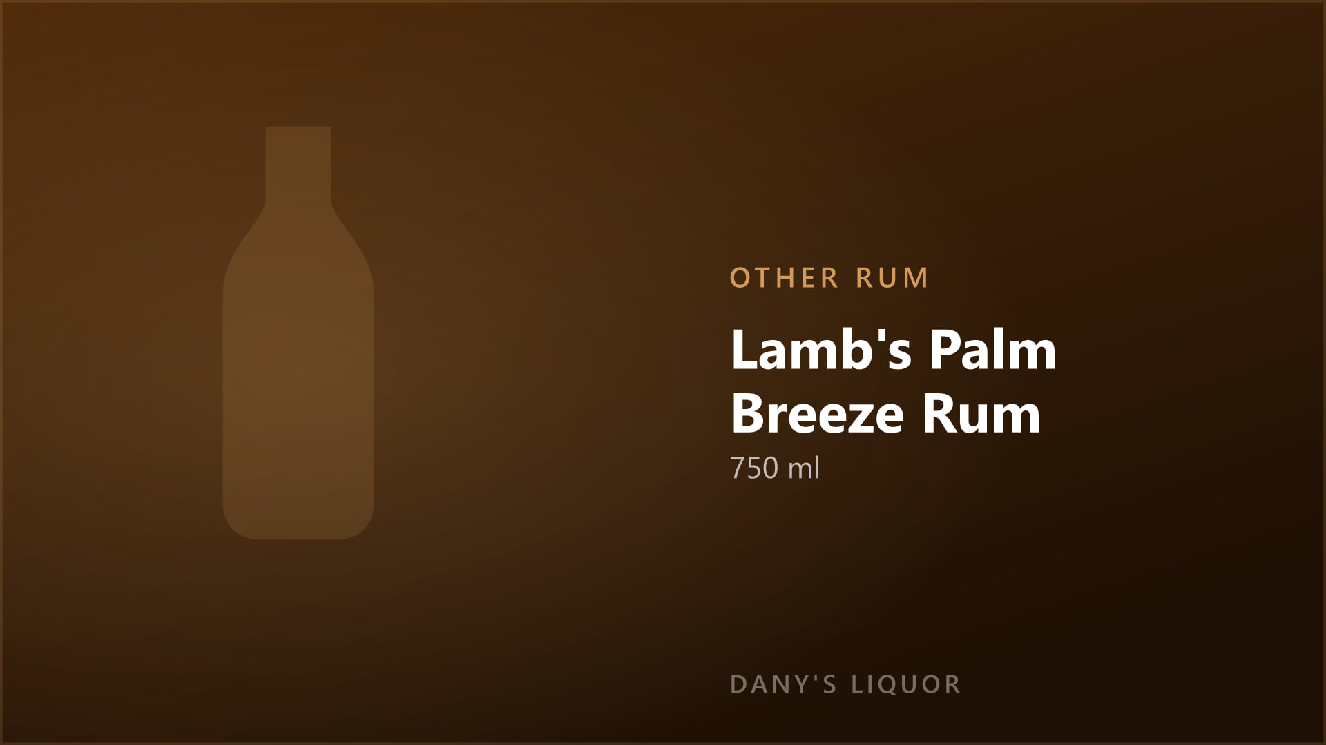 Lamb's Palm Breeze Rum (750 ml)