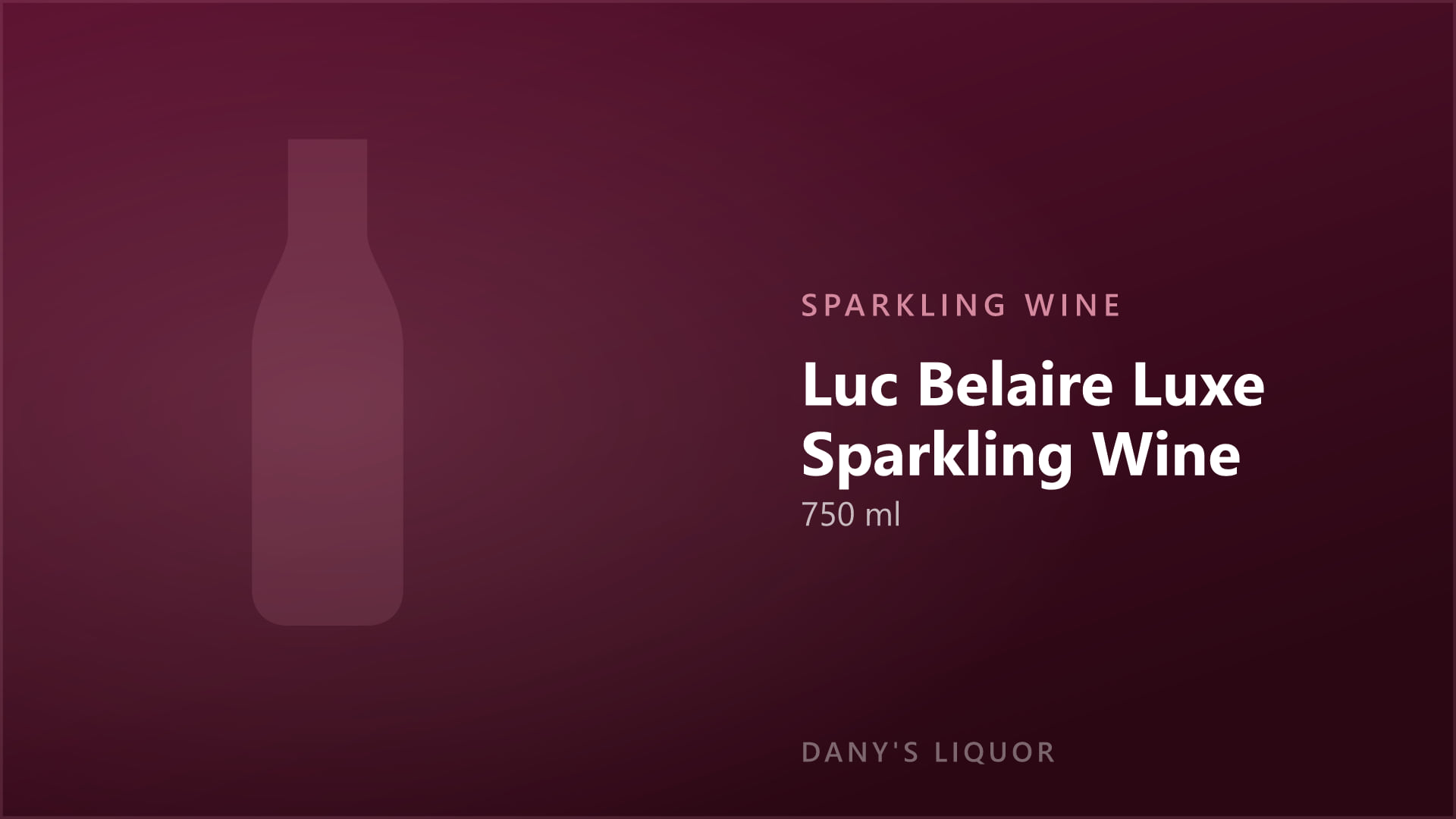 Luc Belaire Luxe Sparkling Wine (750 ml)