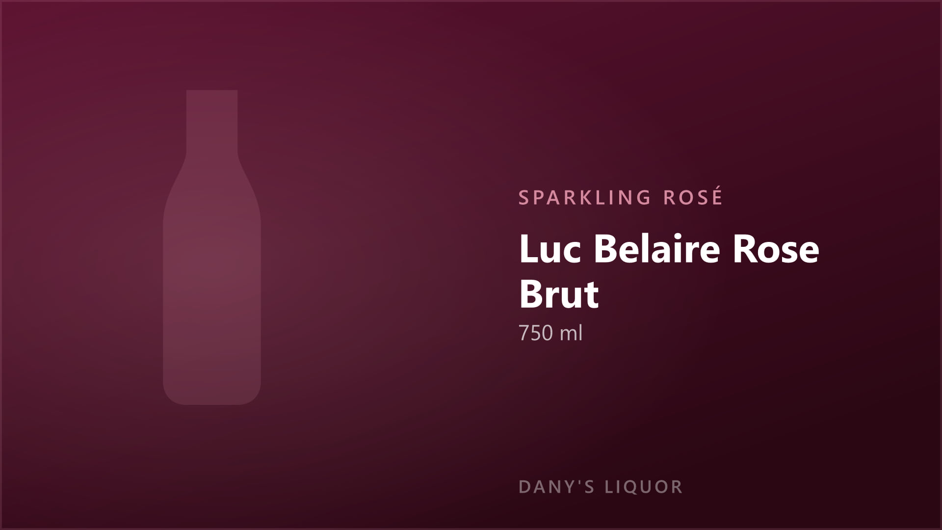 Luc Belaire Rose Brut (750 ml)