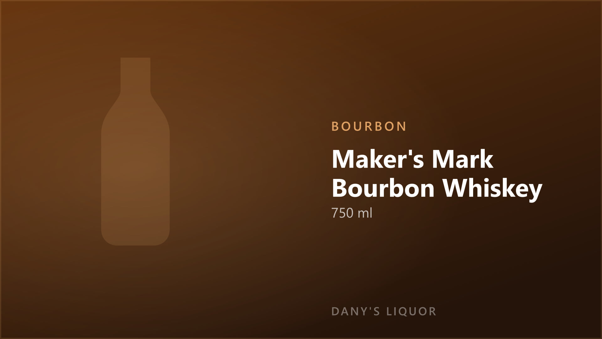 Maker's Mark Bourbon Whiskey (750 ml)