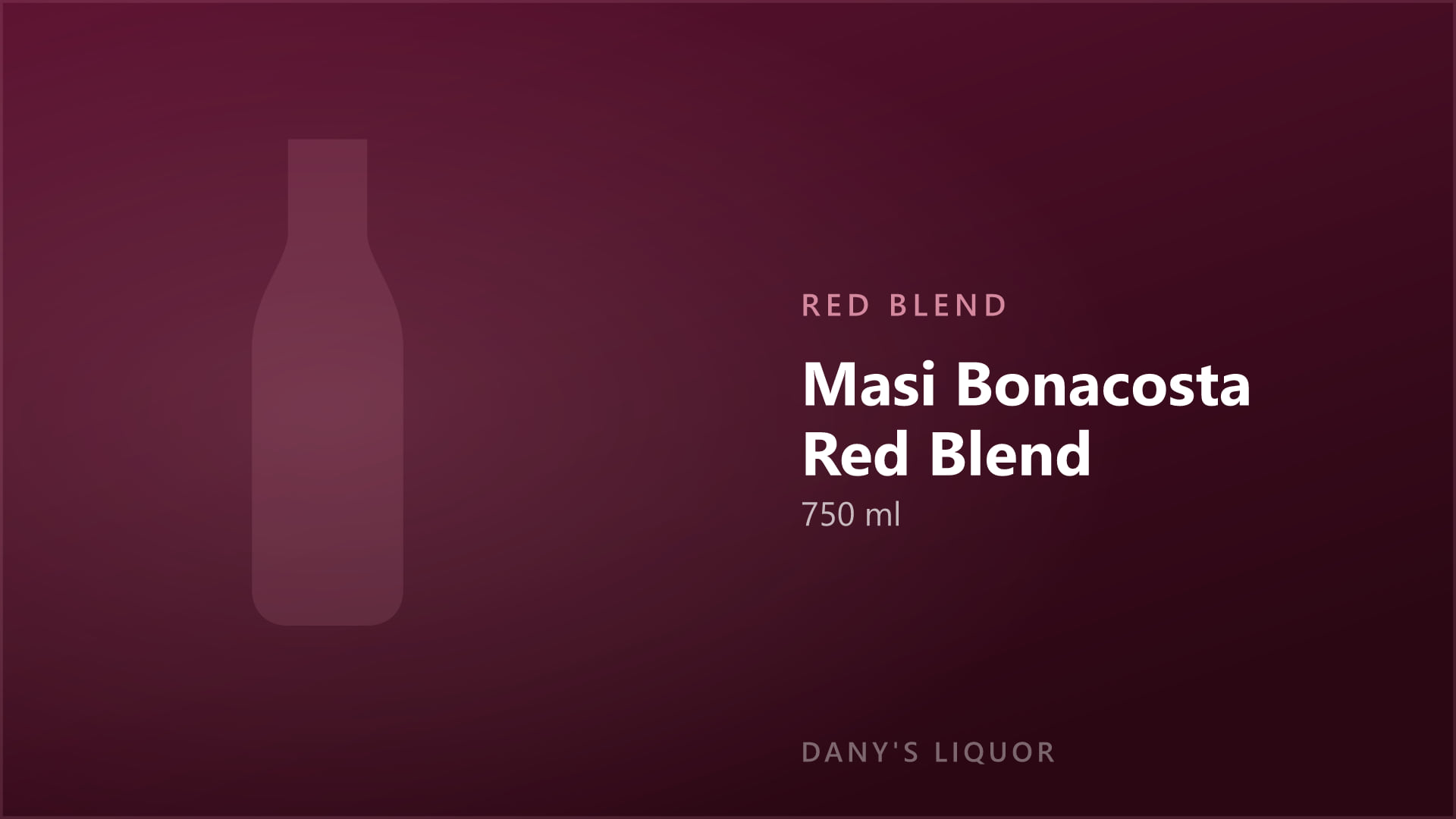 Masi Bonacosta Red Blend (750 ml)