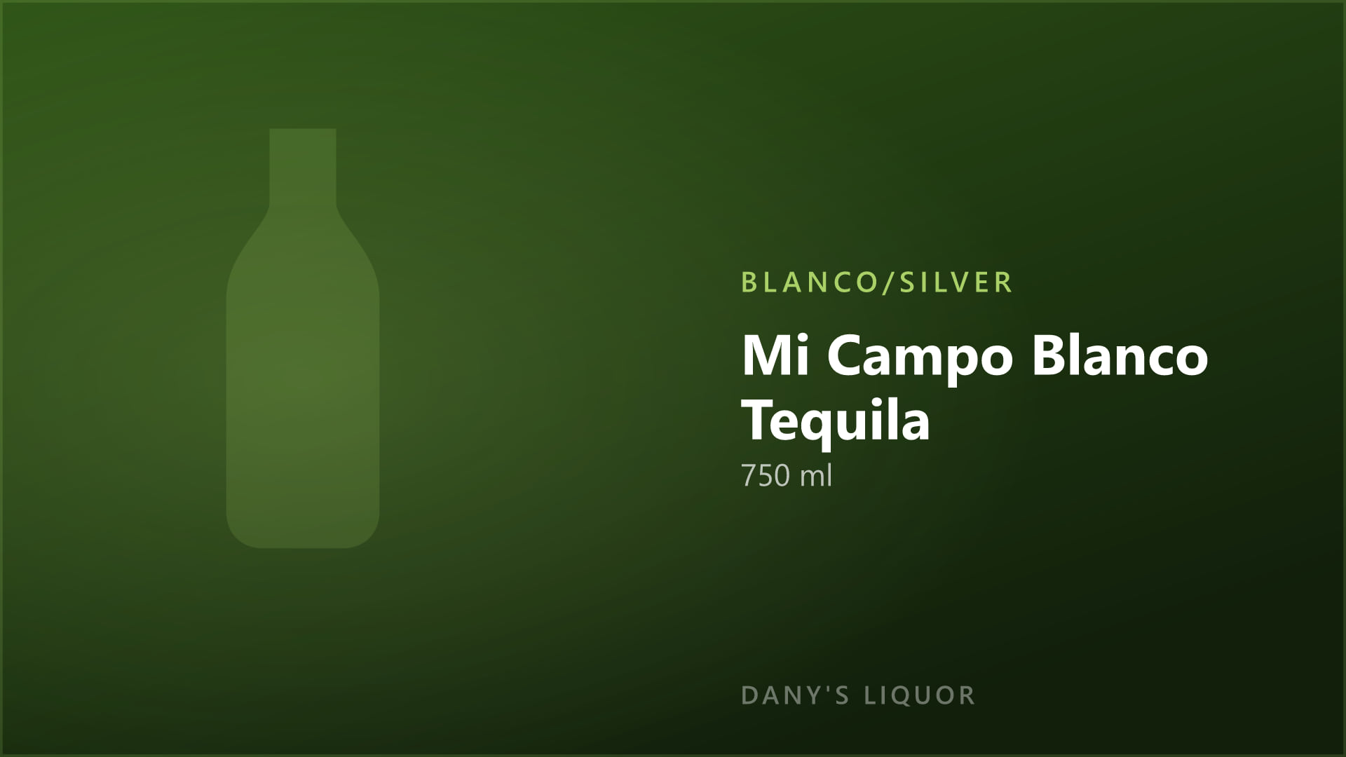 Mi Campo Blanco Tequila (750 ml)