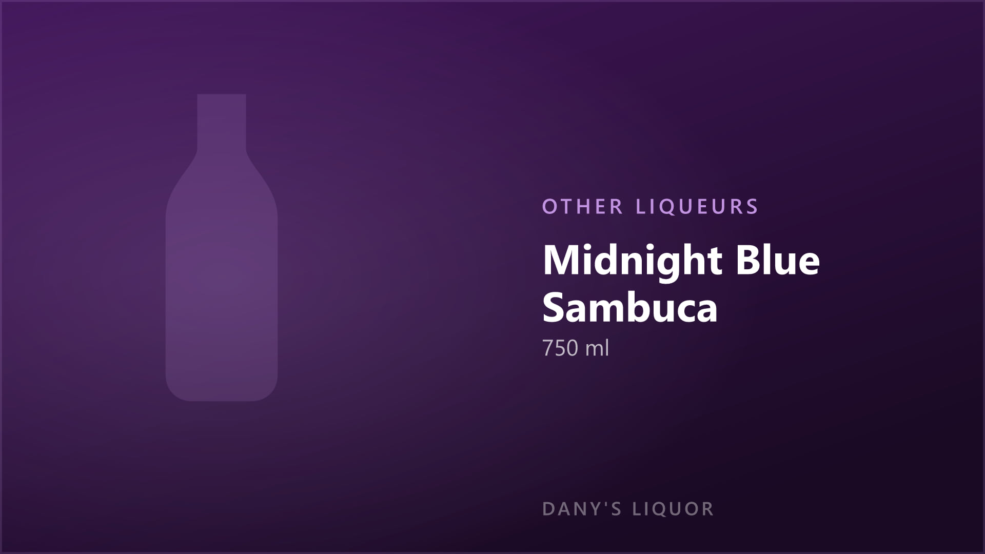 Midnight Blue Sambuca (750 ml)