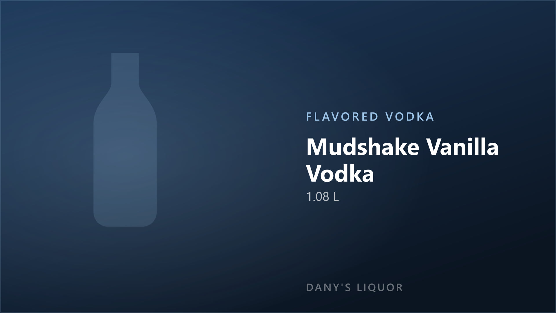 Mudshake Vanilla Vodka (1.08 L)
