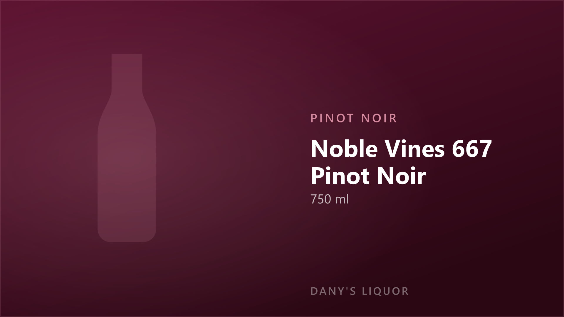 Noble Vines 667 Pinot Noir (750 ml)