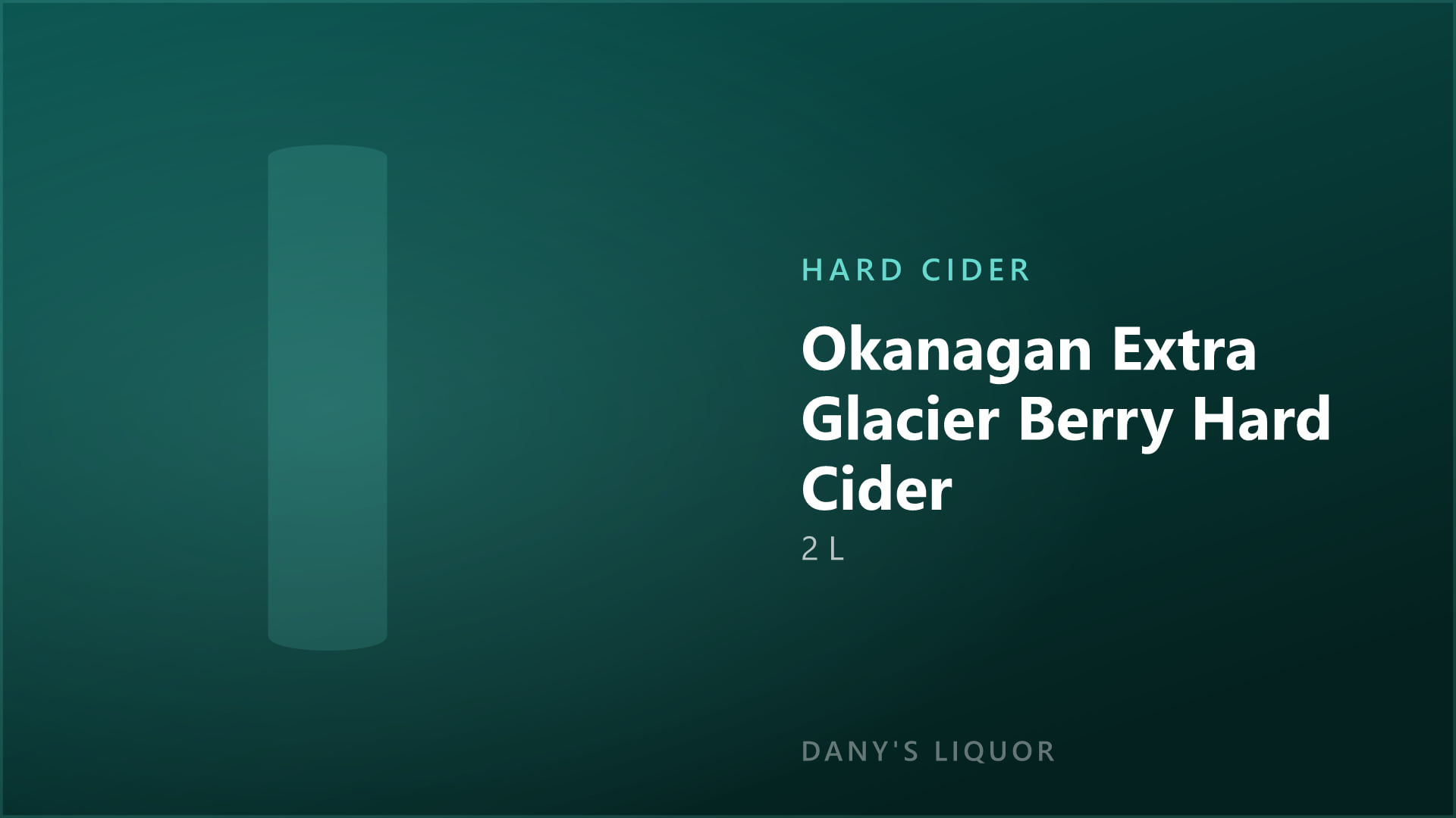 Okanagan Extra Glacier Berry Hard Cider (2 L)
