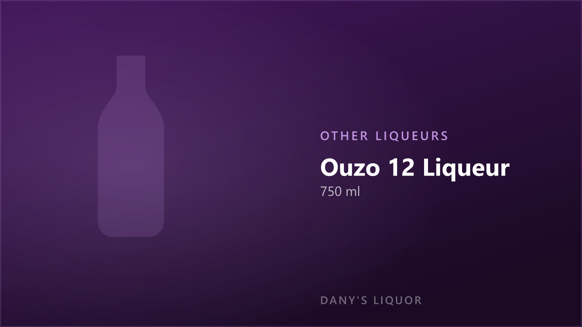 Ouzo 12 Liqueur (750 ml)