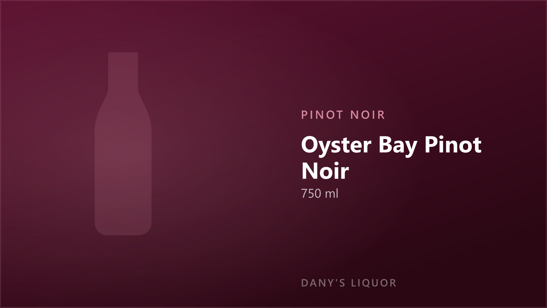 Oyster Bay Pinot Noir (750 ml)