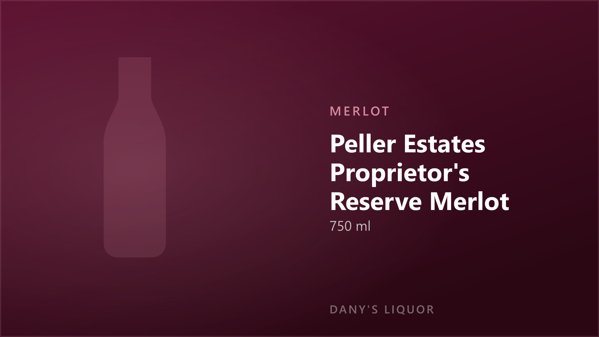 Peller Estates Proprietor's Reserve Merlot (750 ml)