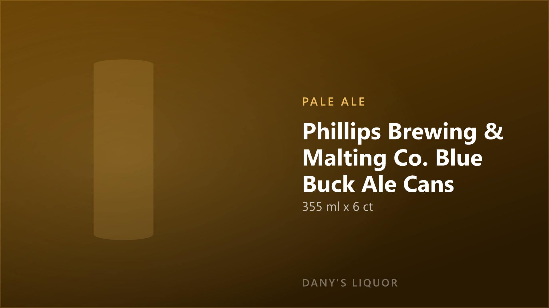 Phillips Brewing & Malting Co. Blue Buck Ale Cans (355 ml x 6 ct)