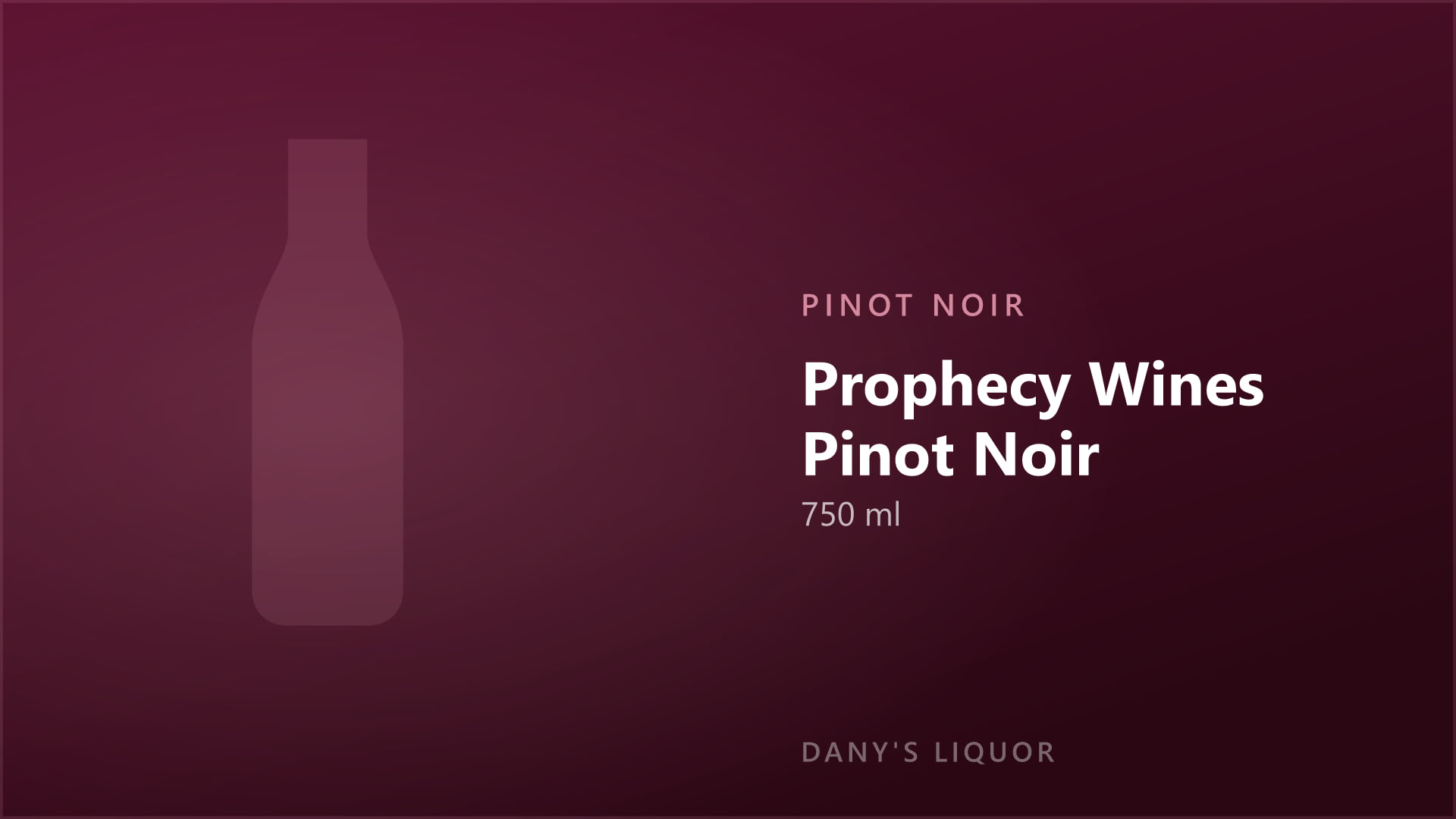 Prophecy Wines Pinot Noir (750 ml)