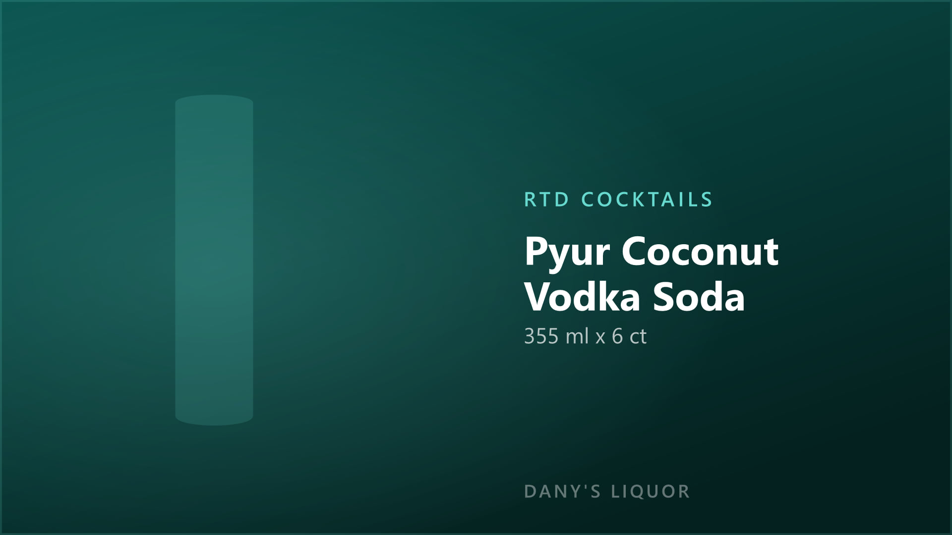 Pyur Coconut Vodka Soda (355 ml x 6 ct)