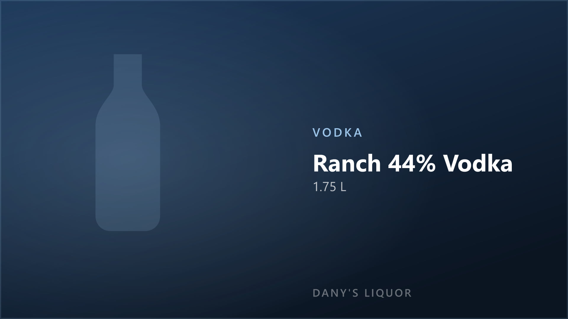 Ranch 44% Vodka (1.75 L)