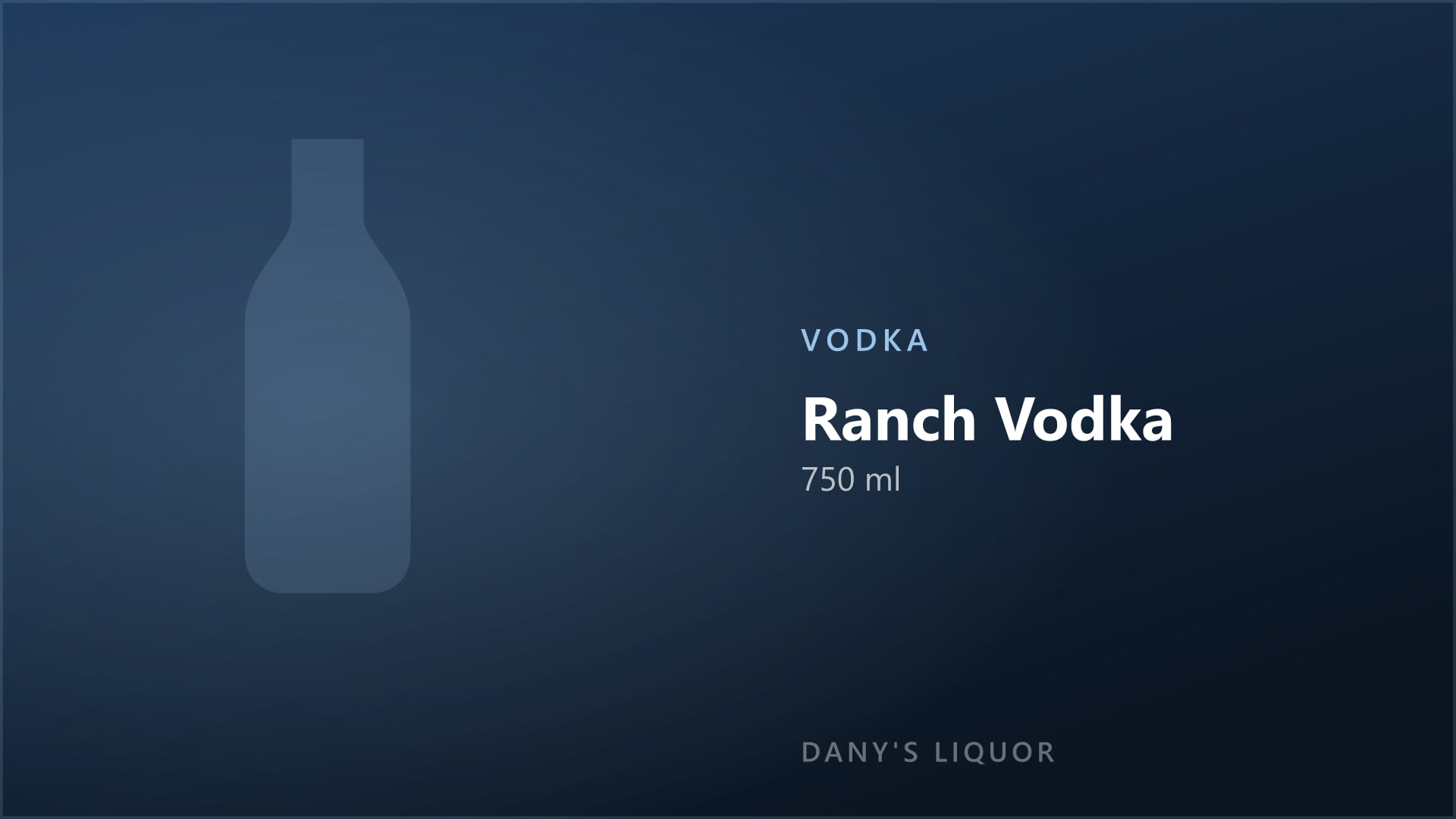 Ranch Vodka (750 ml)