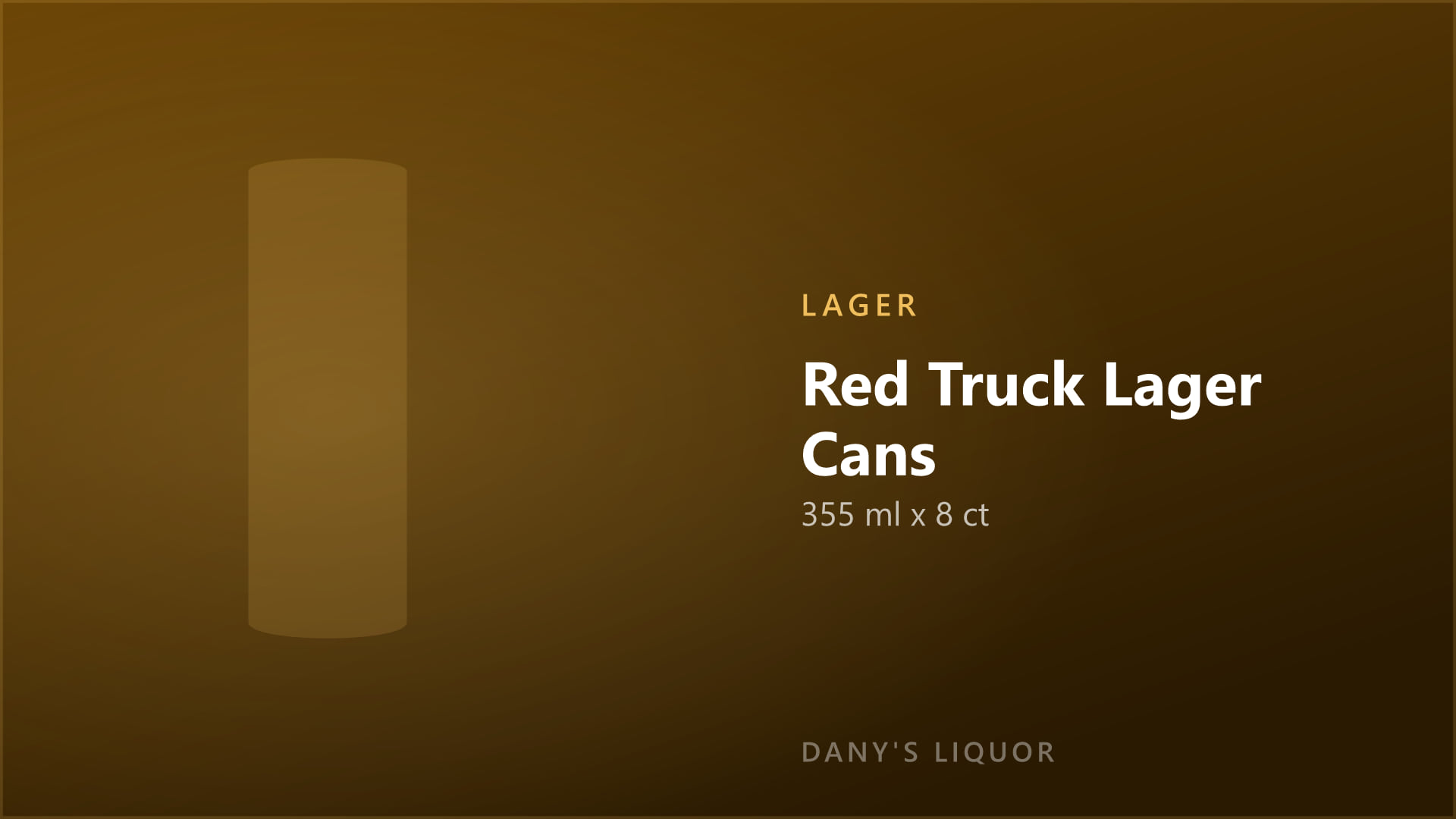 Red Truck Lager Cans (355 ml x 8 ct)