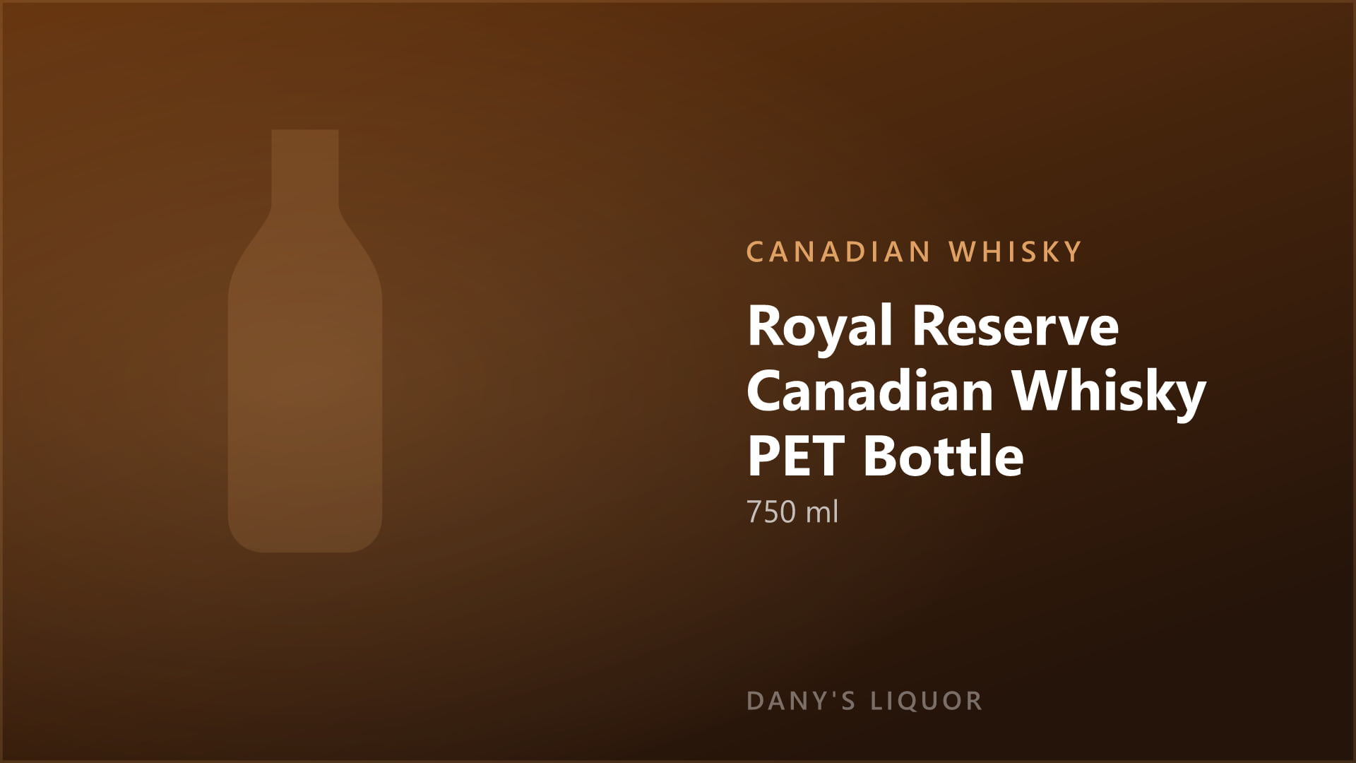 Royal Reserve Canadian Whisky PET Bottle (750 ml)