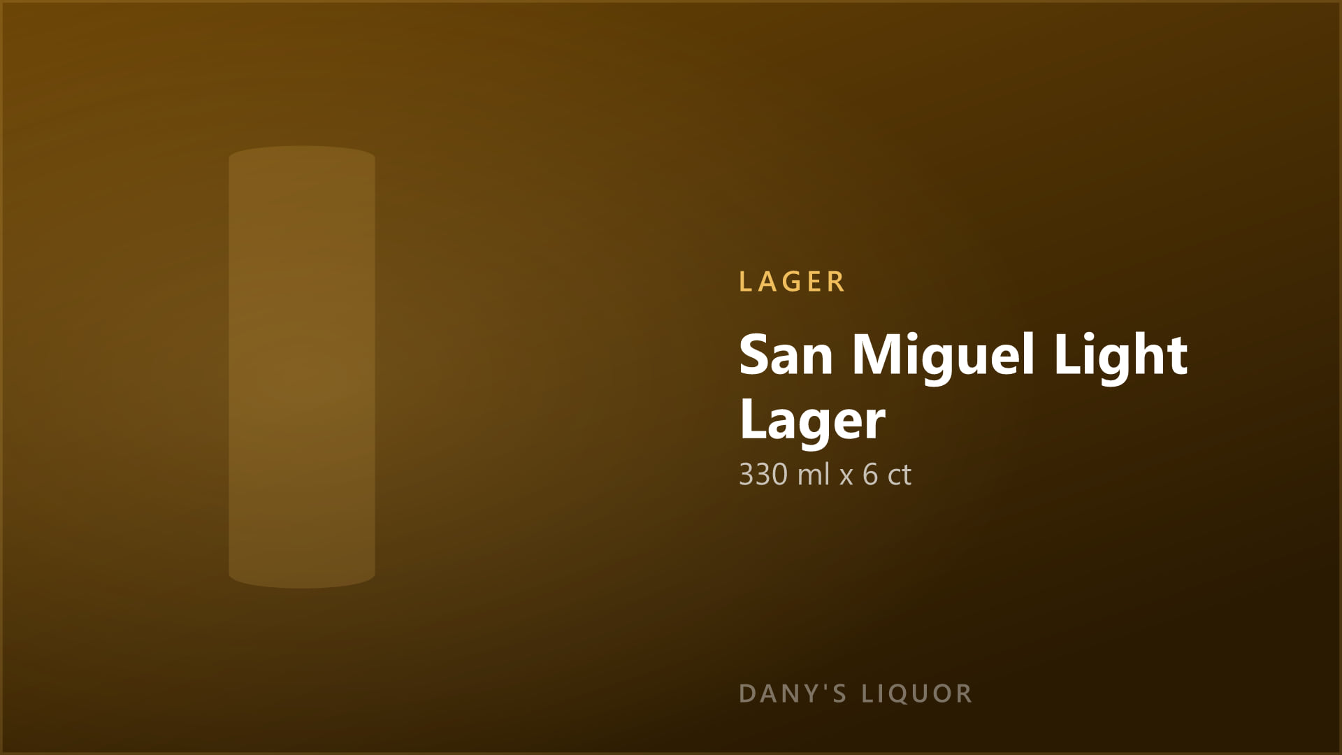 San Miguel Light Lager (330 ml x 6 ct)
