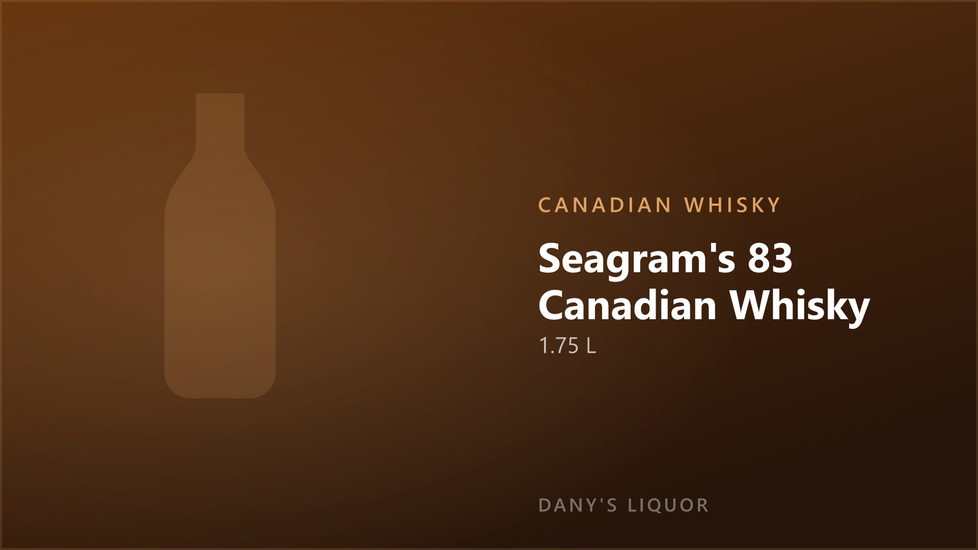 Seagram's 83 Canadian Whisky (1.75 L)