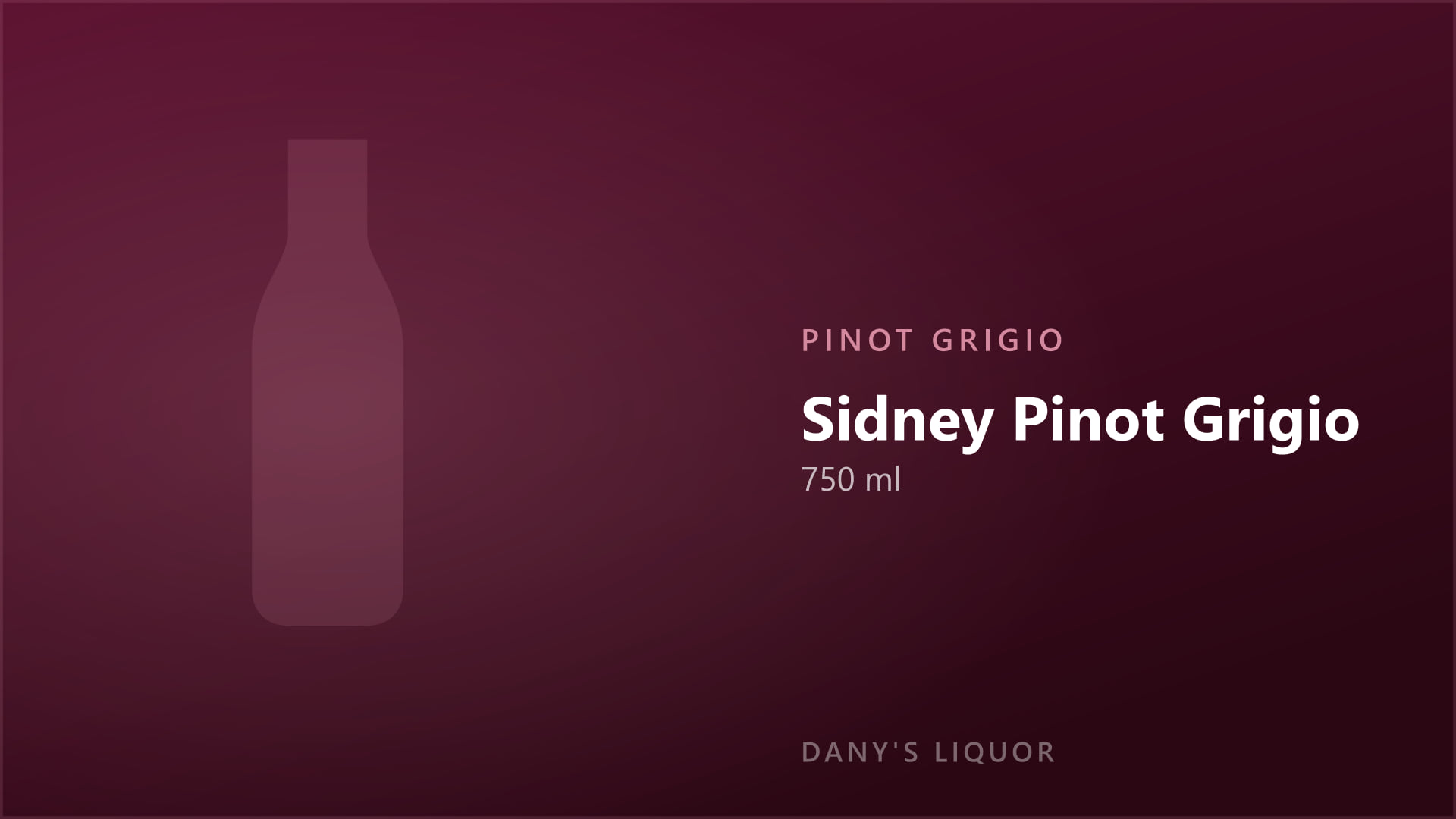 Sidney Pinot Grigio (750 ml)