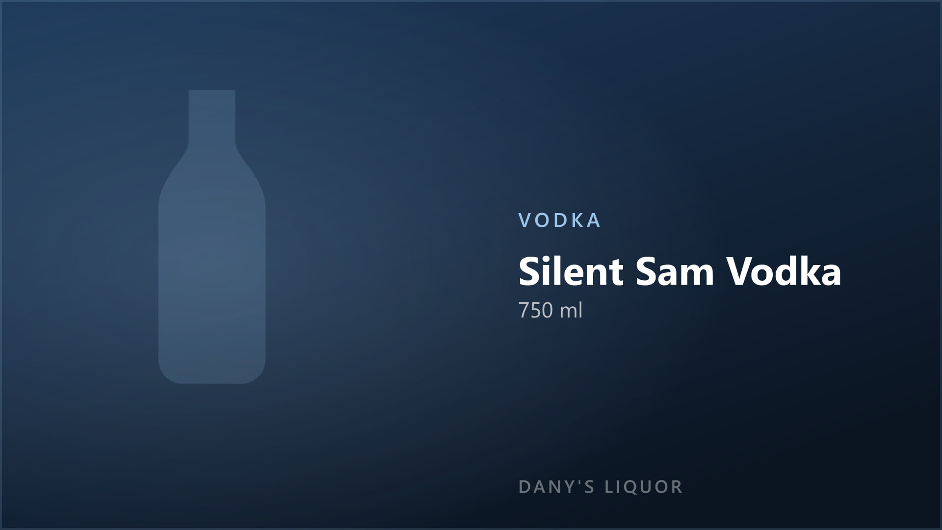 Silent Sam Vodka (750 ml)