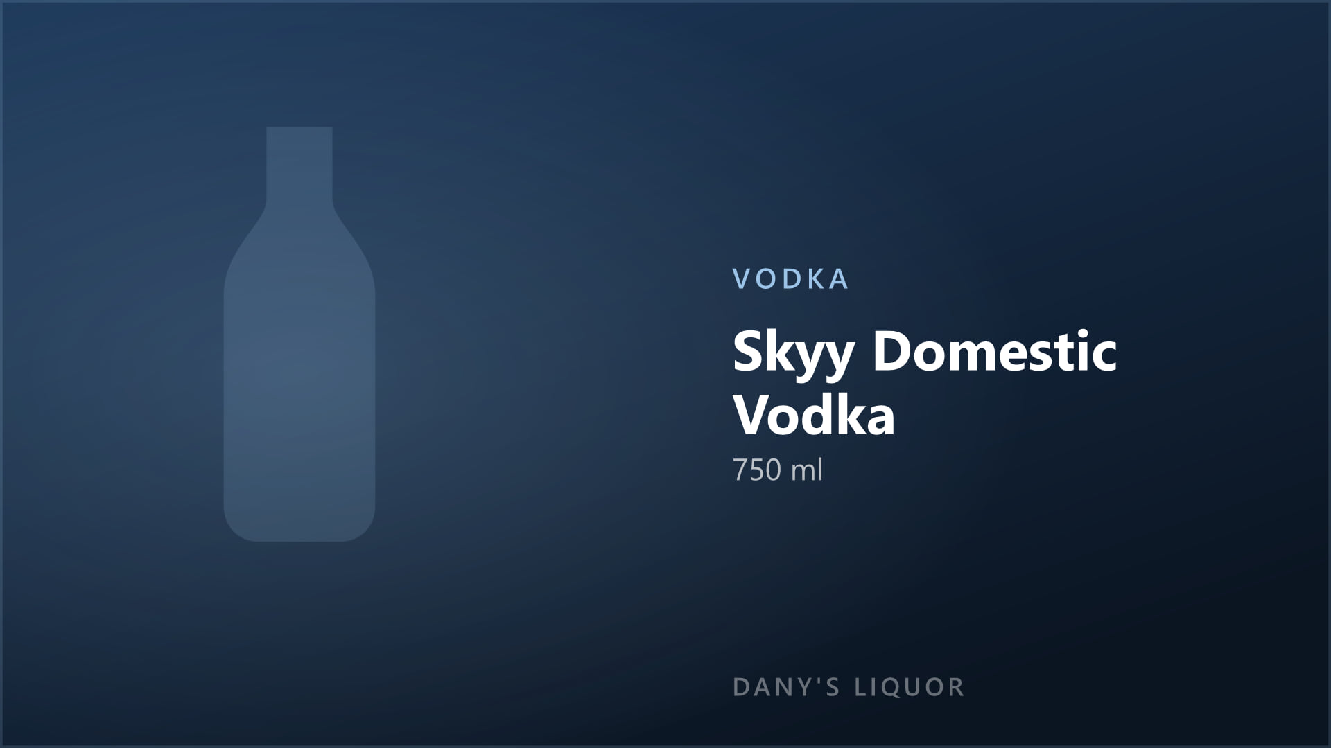 Skyy Domestic Vodka (750 ml)