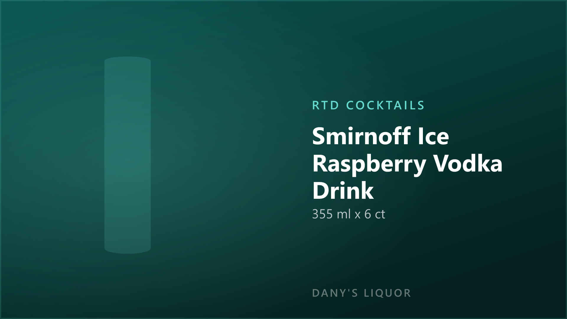 Smirnoff Ice Raspberry Vodka Drink (355 ml x 6 ct)