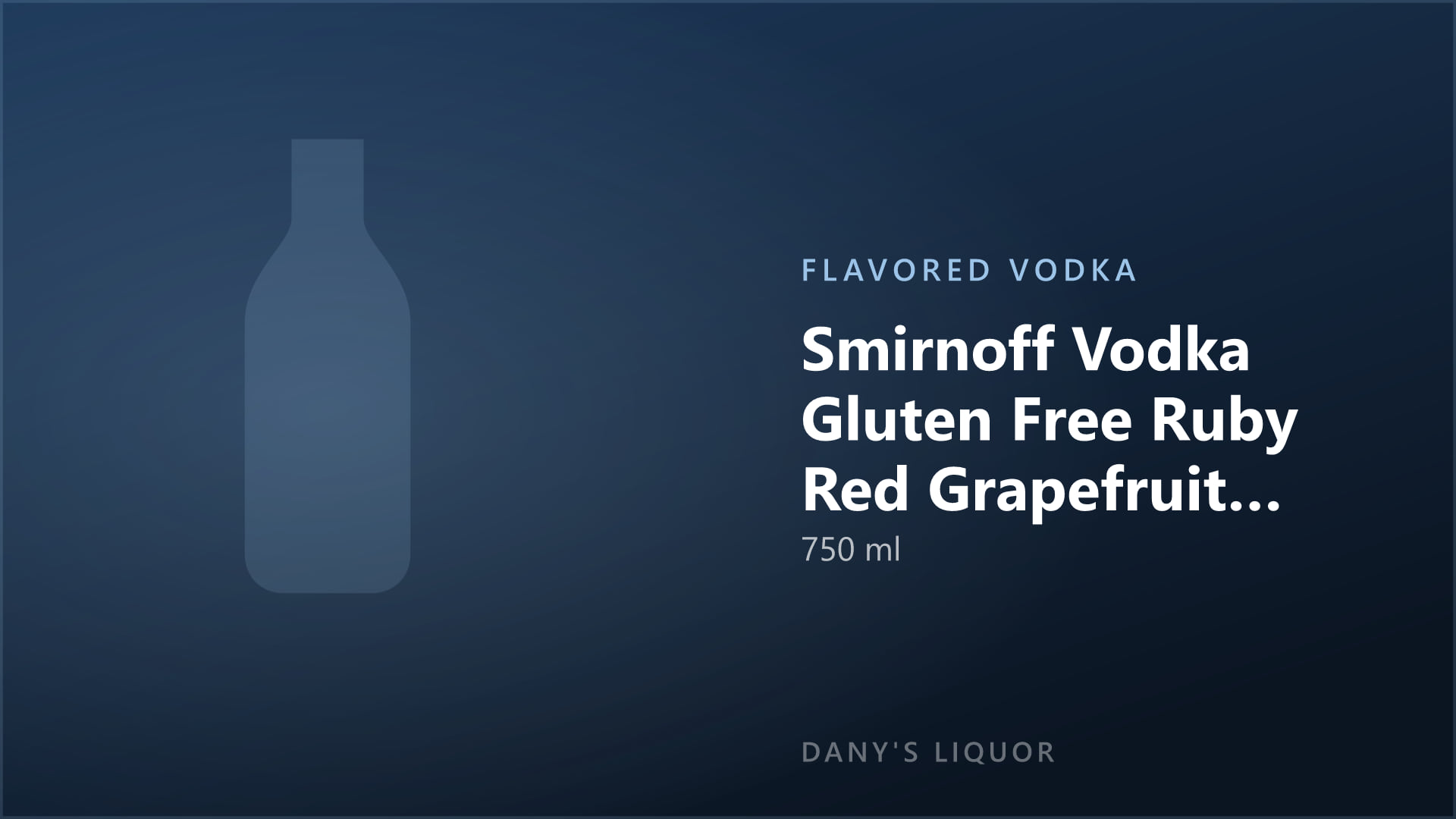 Smirnoff Vodka Gluten Free Ruby Red Grapefruit Vodka Bottle (750 ml)