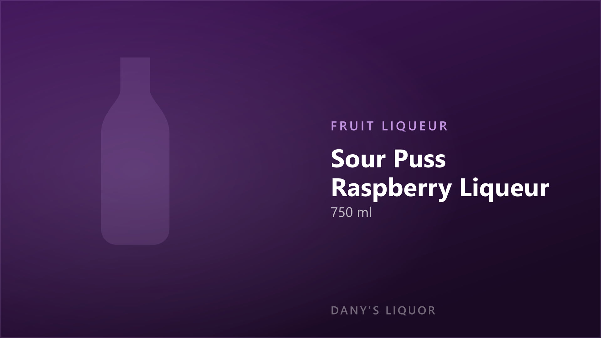 Sour Puss Raspberry Liqueur (750 ml)