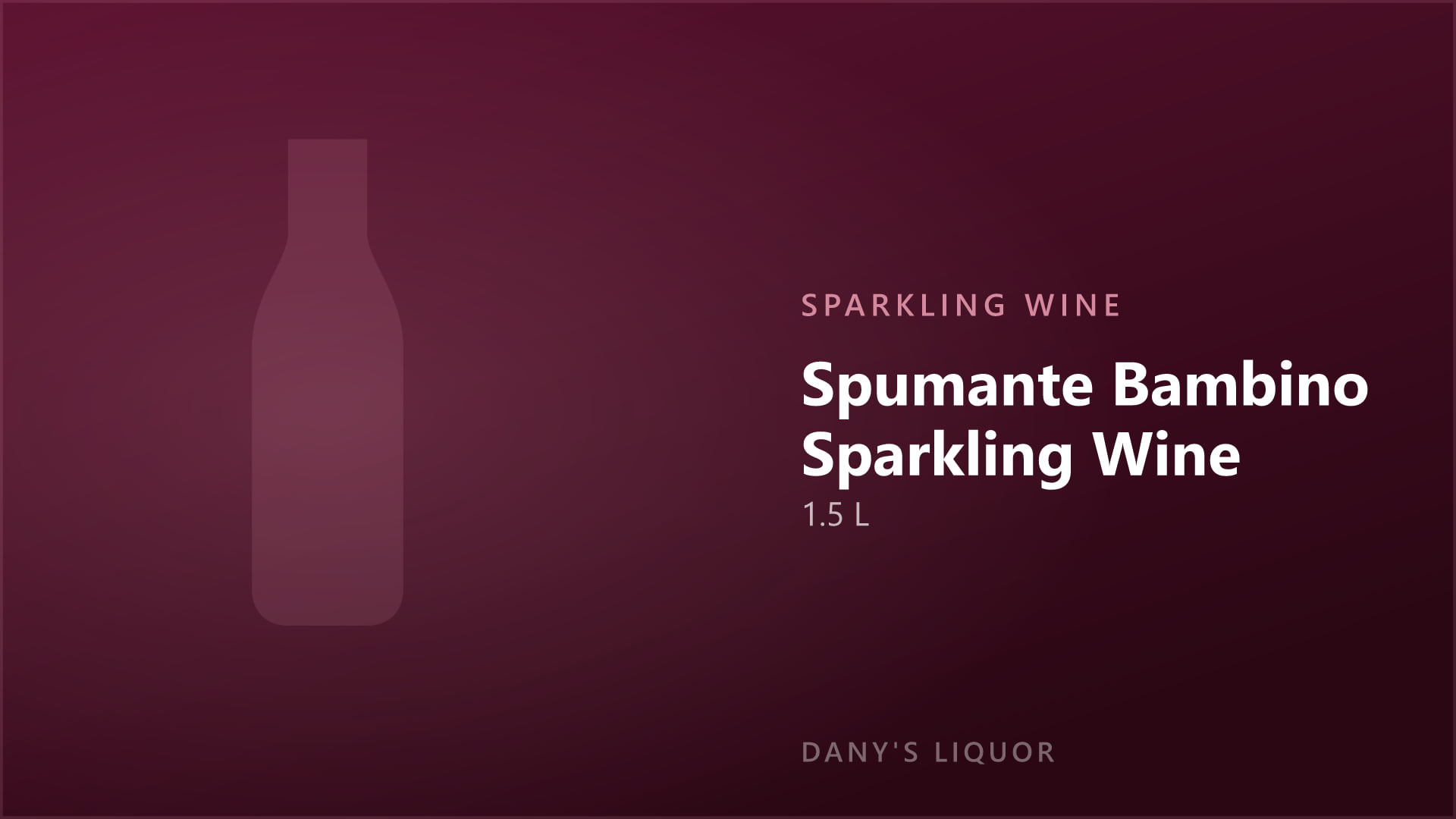 Spumante Bambino Sparkling Wine (1.5 L)