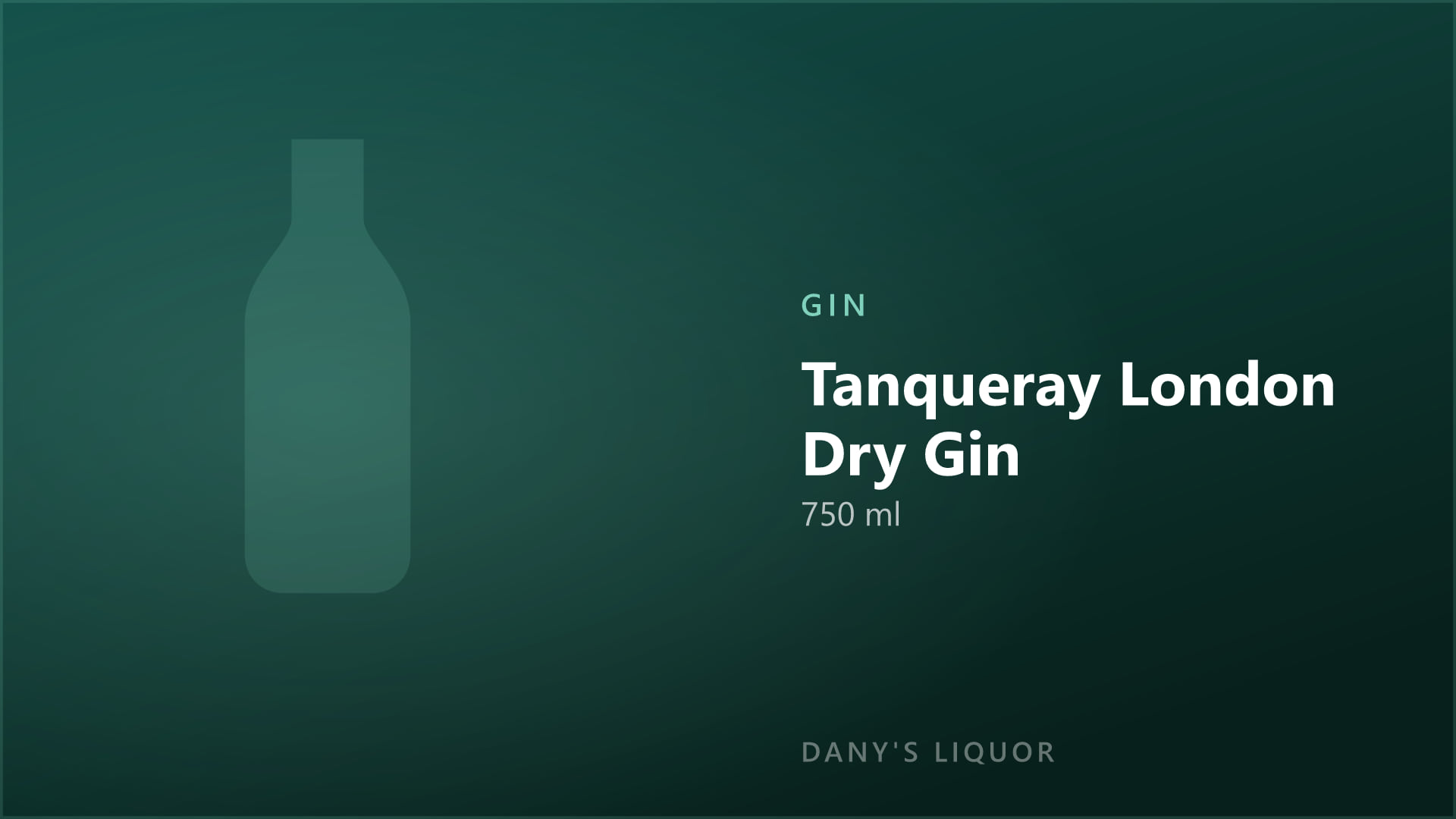Tanqueray London Dry Gin (750 ml)