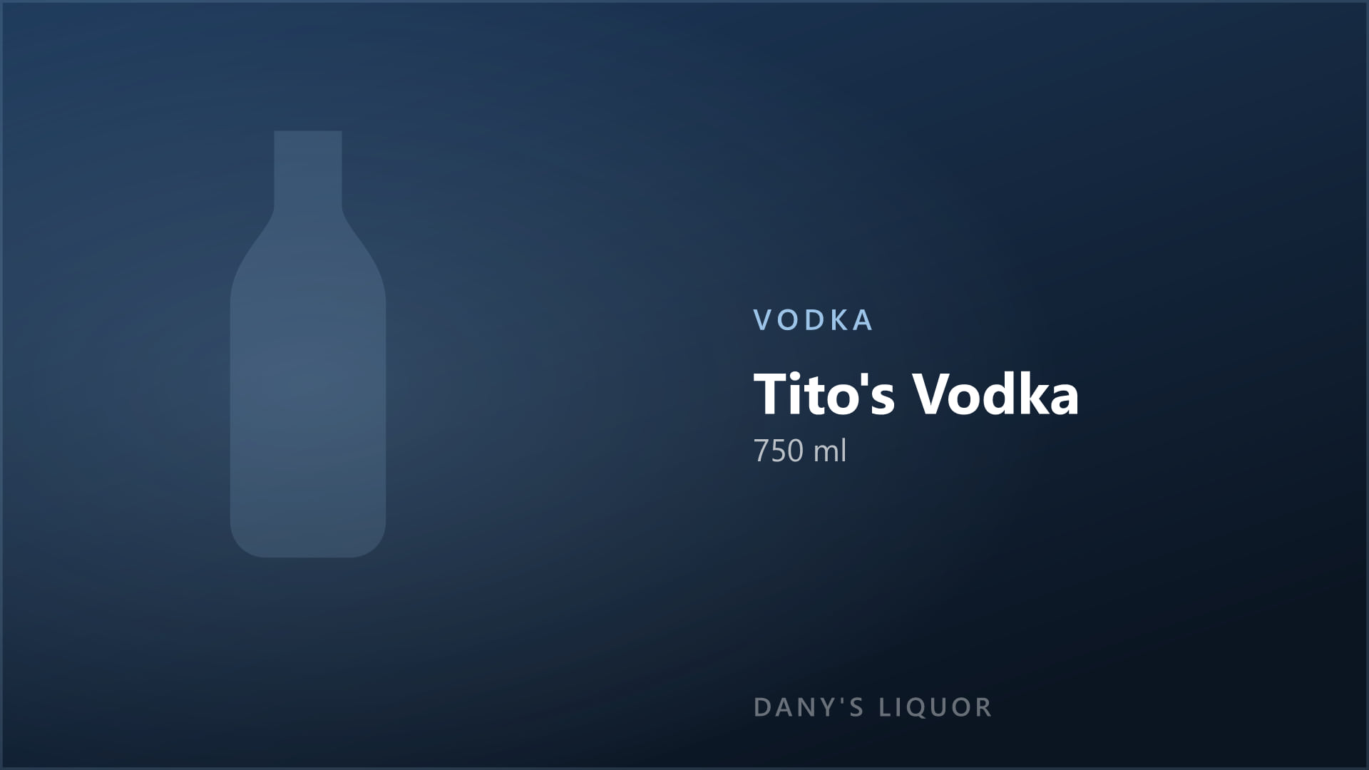 Tito's Vodka (750 ml)