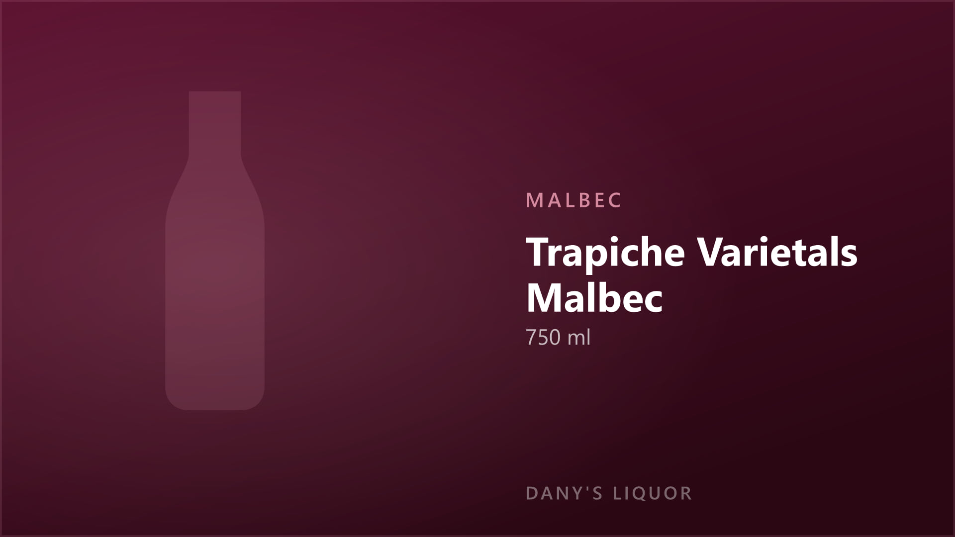 Trapiche Varietals Malbec (750 ml)