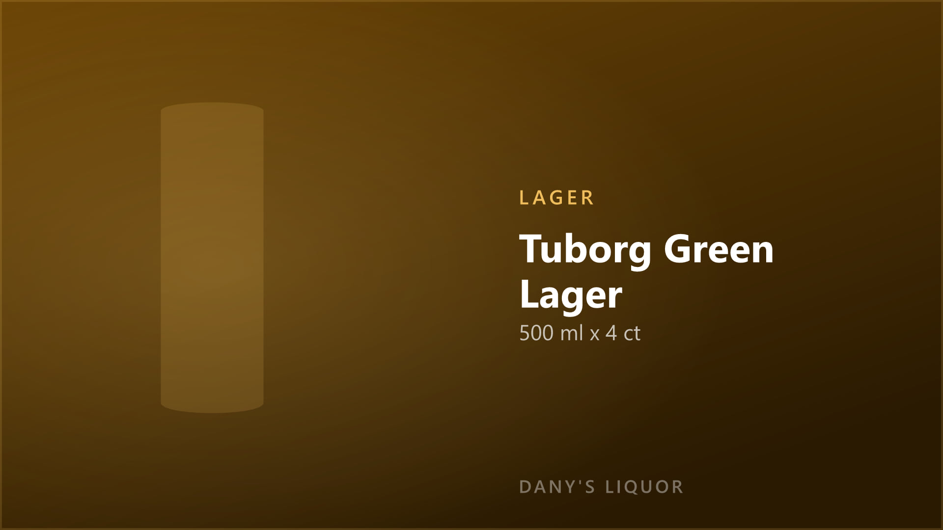 Tuborg Green Lager (500 ml x 4 ct)