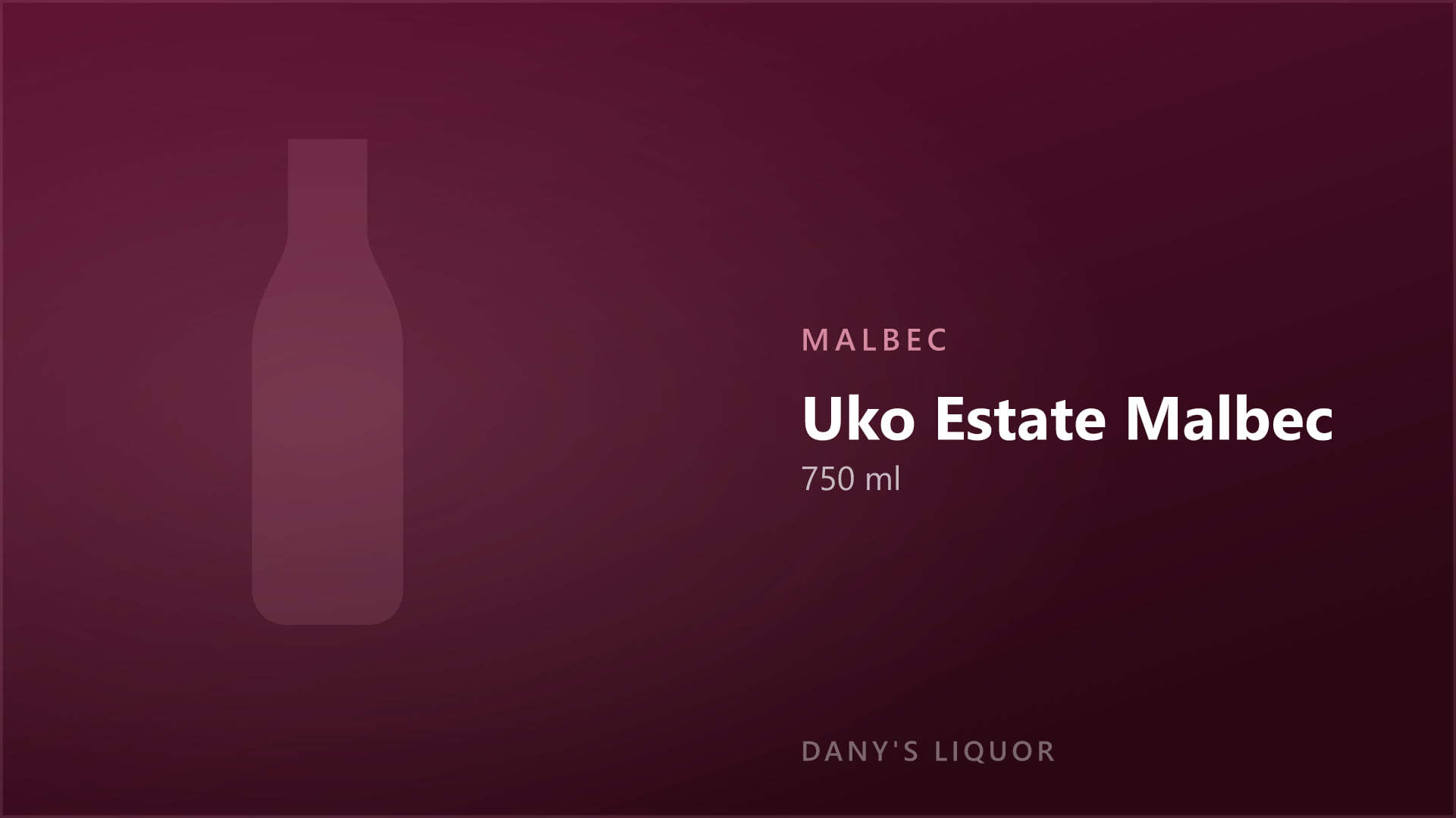 Uko Estate Malbec (750 ml)