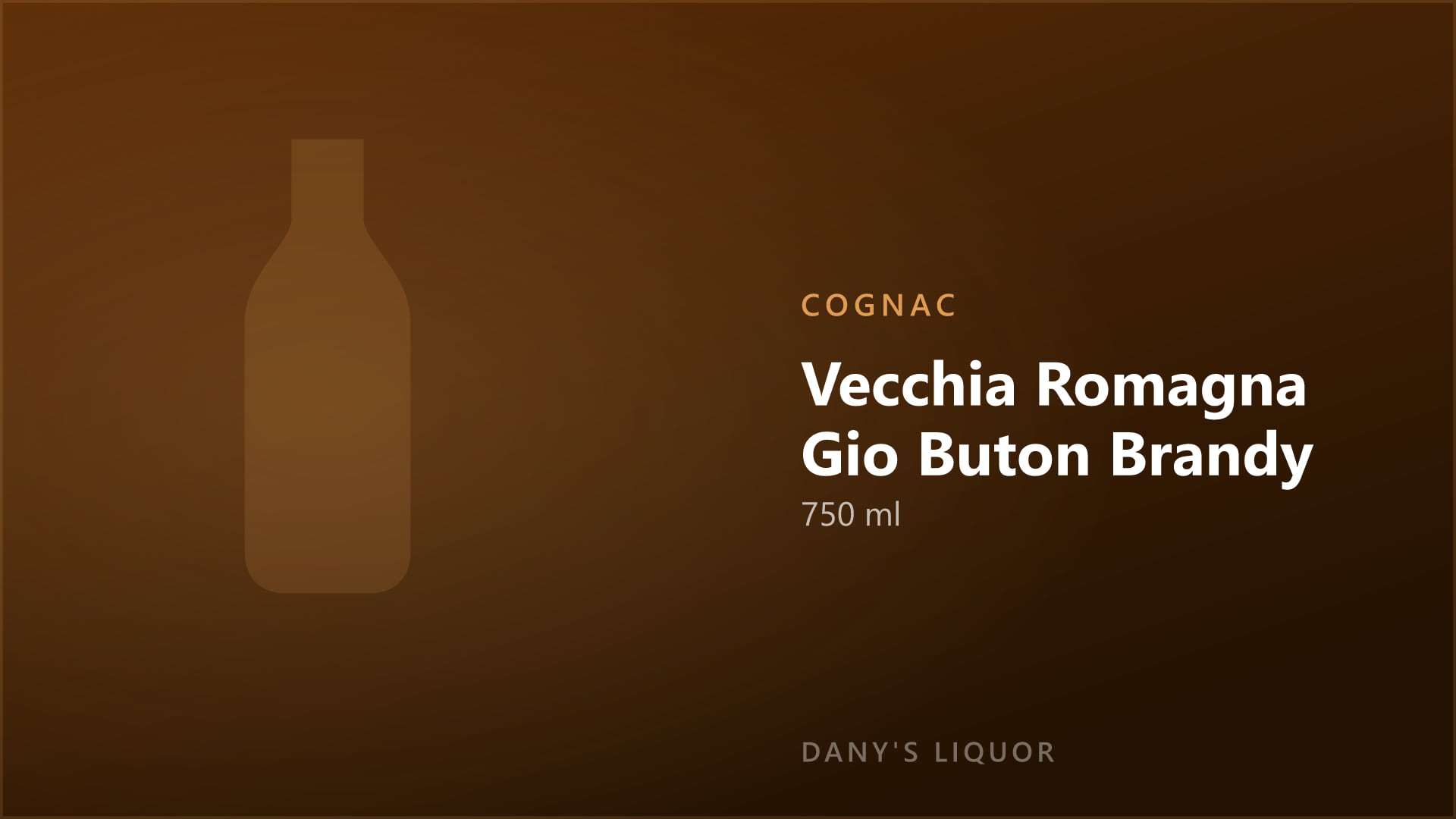 Vecchia Romagna Gio Buton Brandy (750 ml)